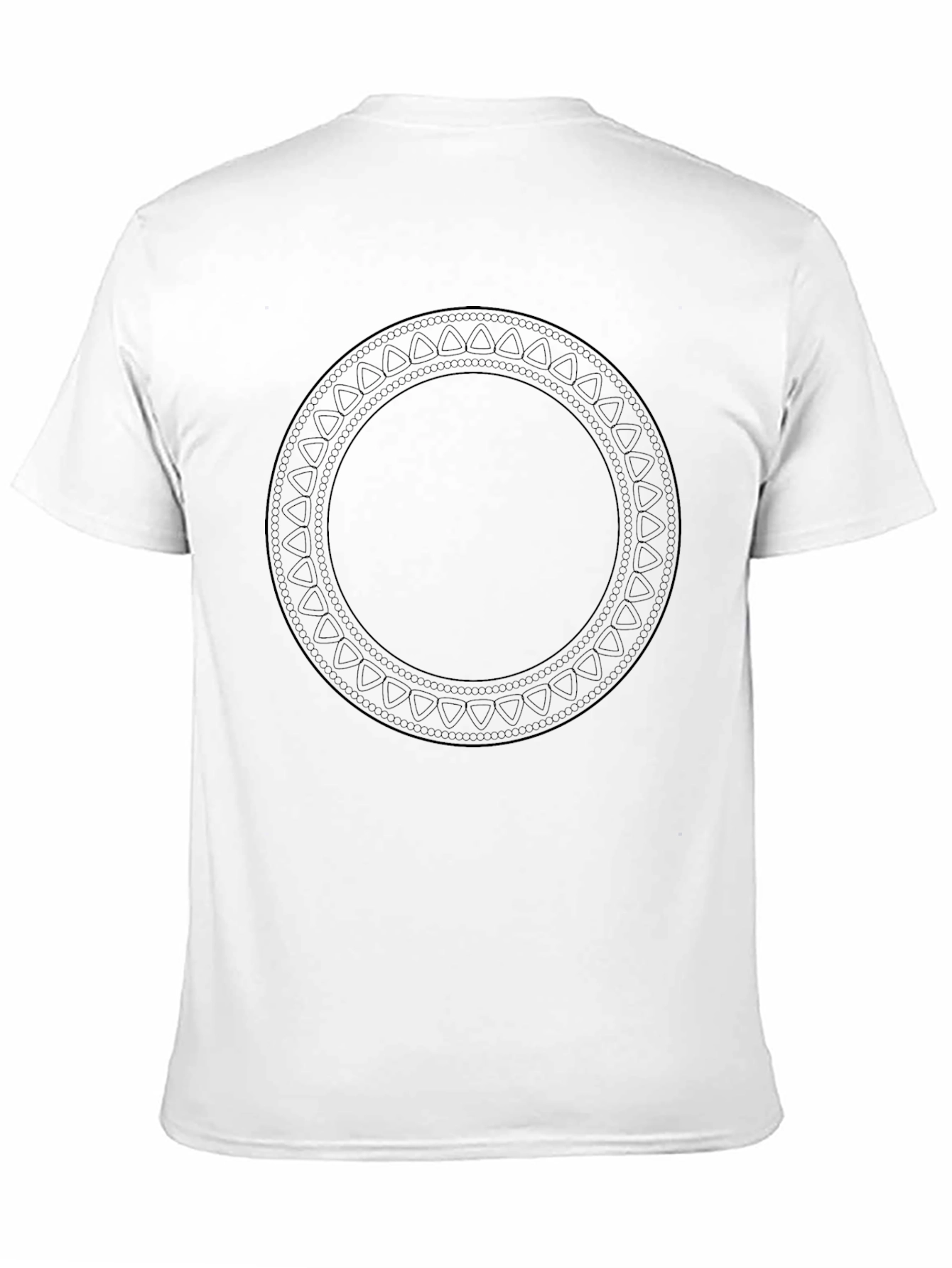 Mens Black Graphic Tee - Circle Design