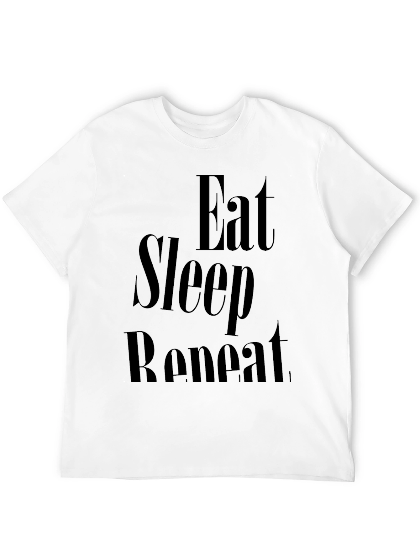 Eat Sleep Repeat Graphic Tee - Black