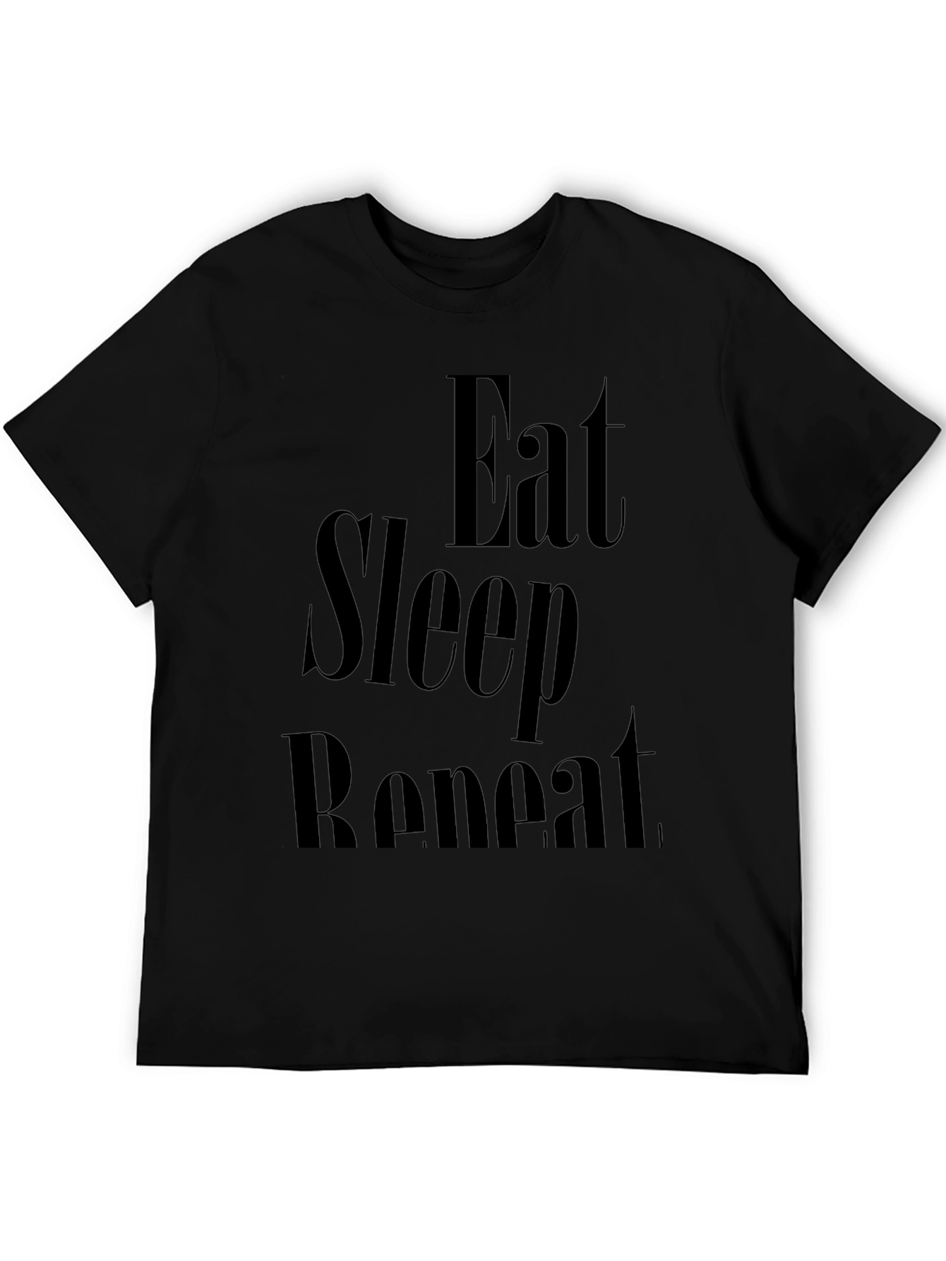 Eat Sleep Repeat Graphic Tee - Black