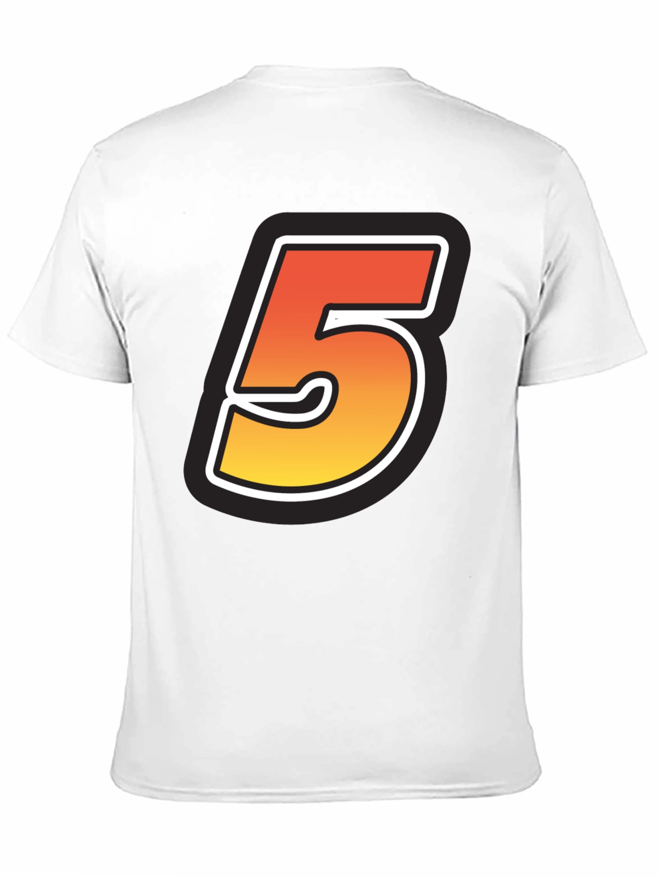 Number 5 Graphic Tee - Black Cotton Blend