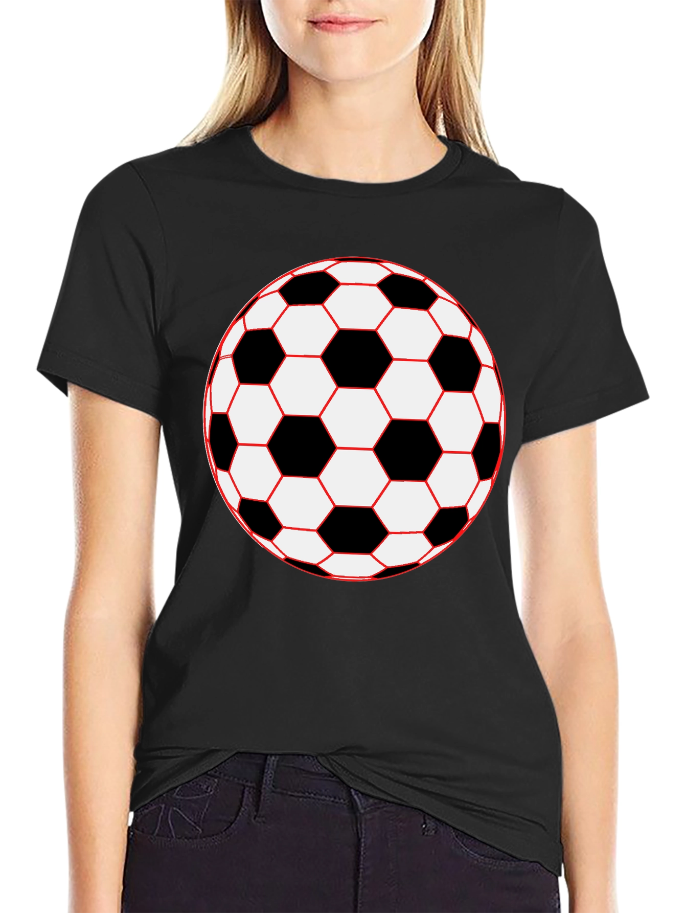 Soccer Ball Graphic Tee - Classic Black T-Shirt