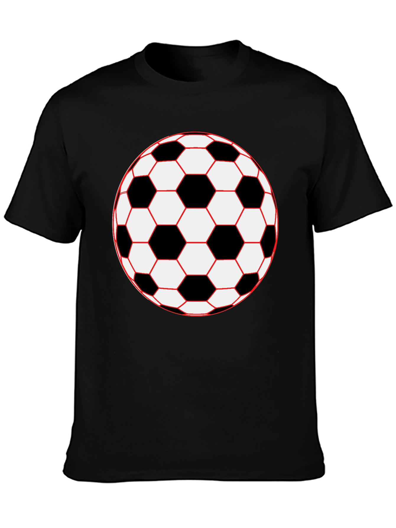 Soccer Ball Graphic Tee - Classic Black T-Shirt