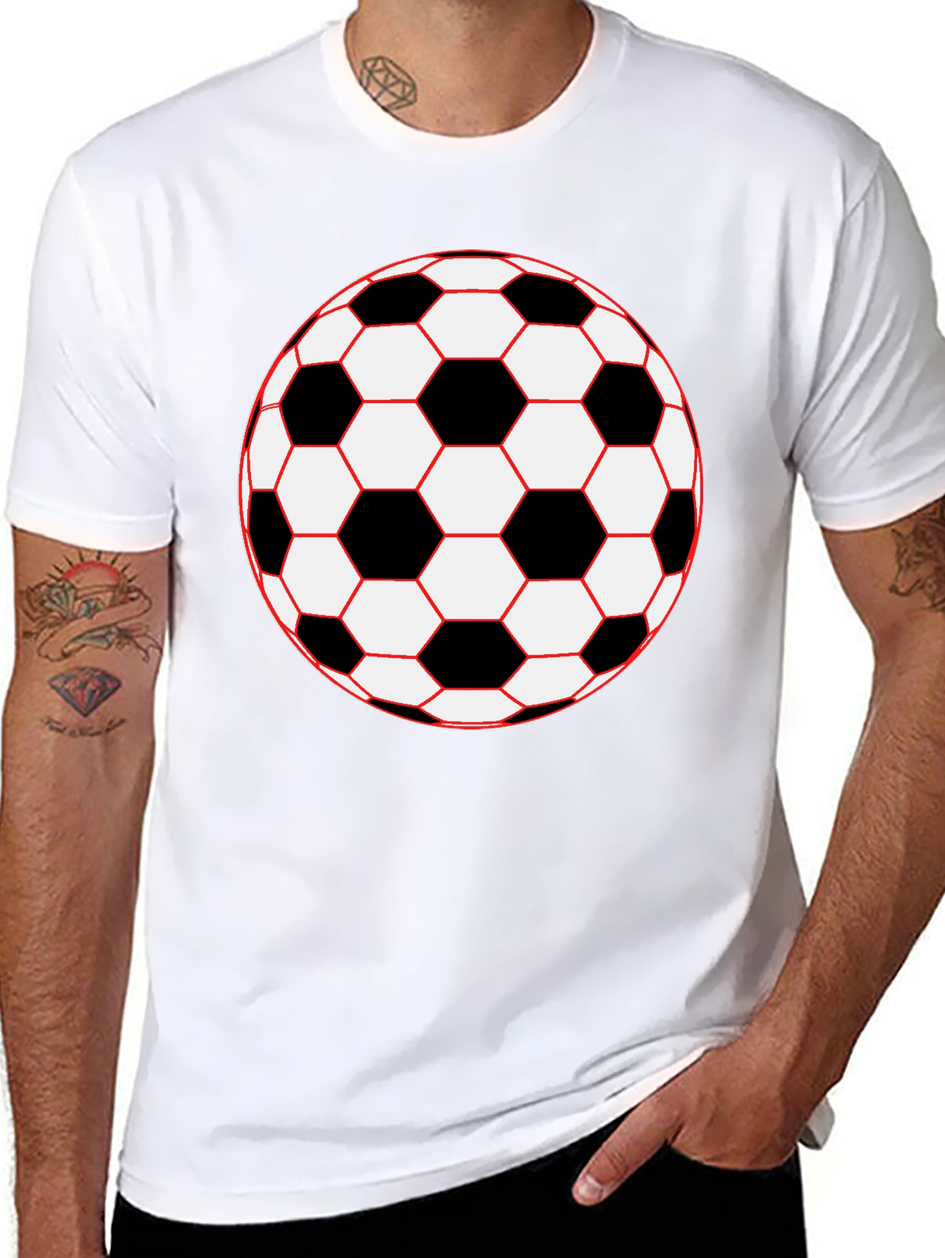 Soccer Ball Graphic Tee - Classic Black T-Shirt