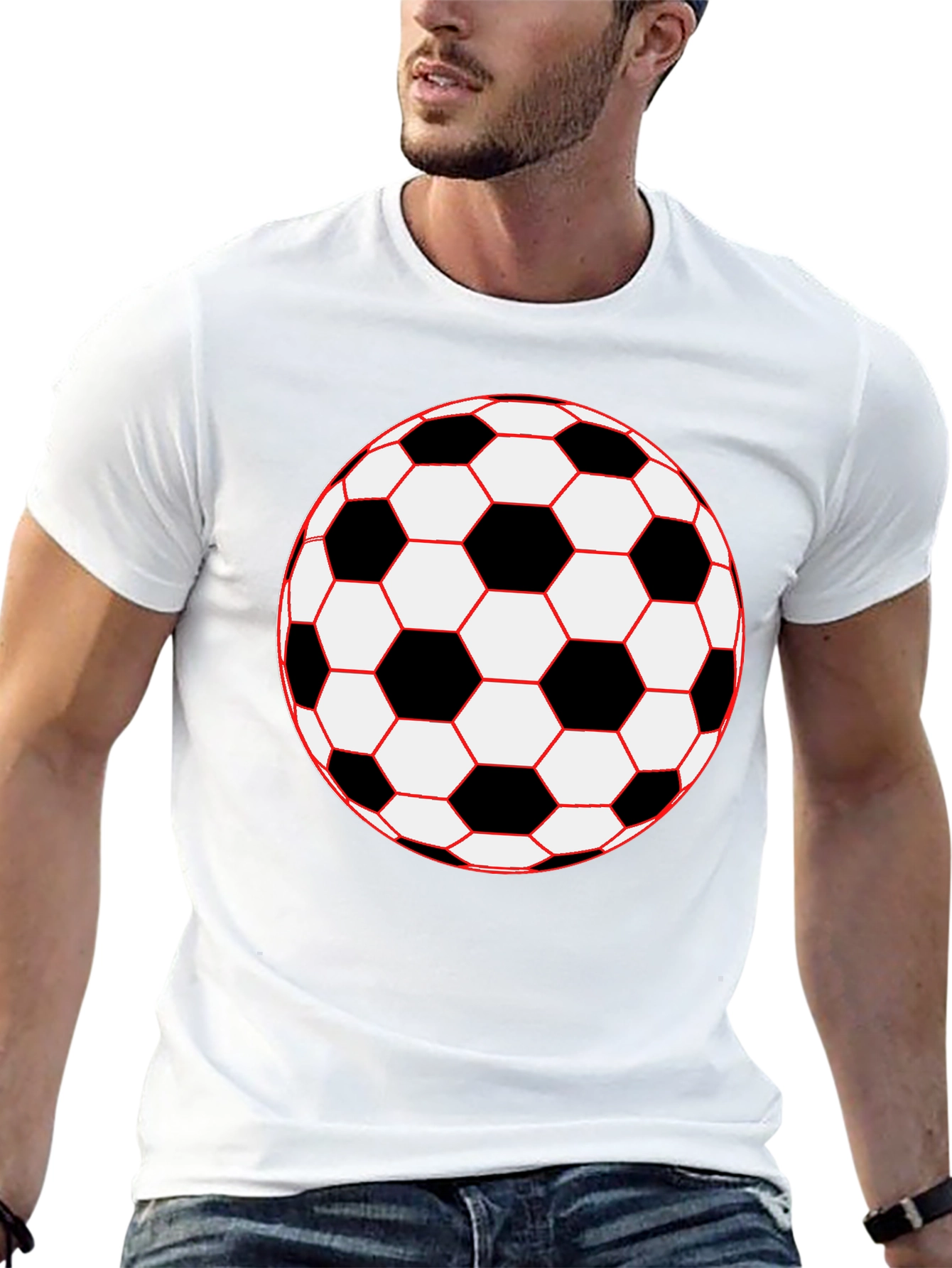 Soccer Ball Graphic Tee - Classic Black T-Shirt