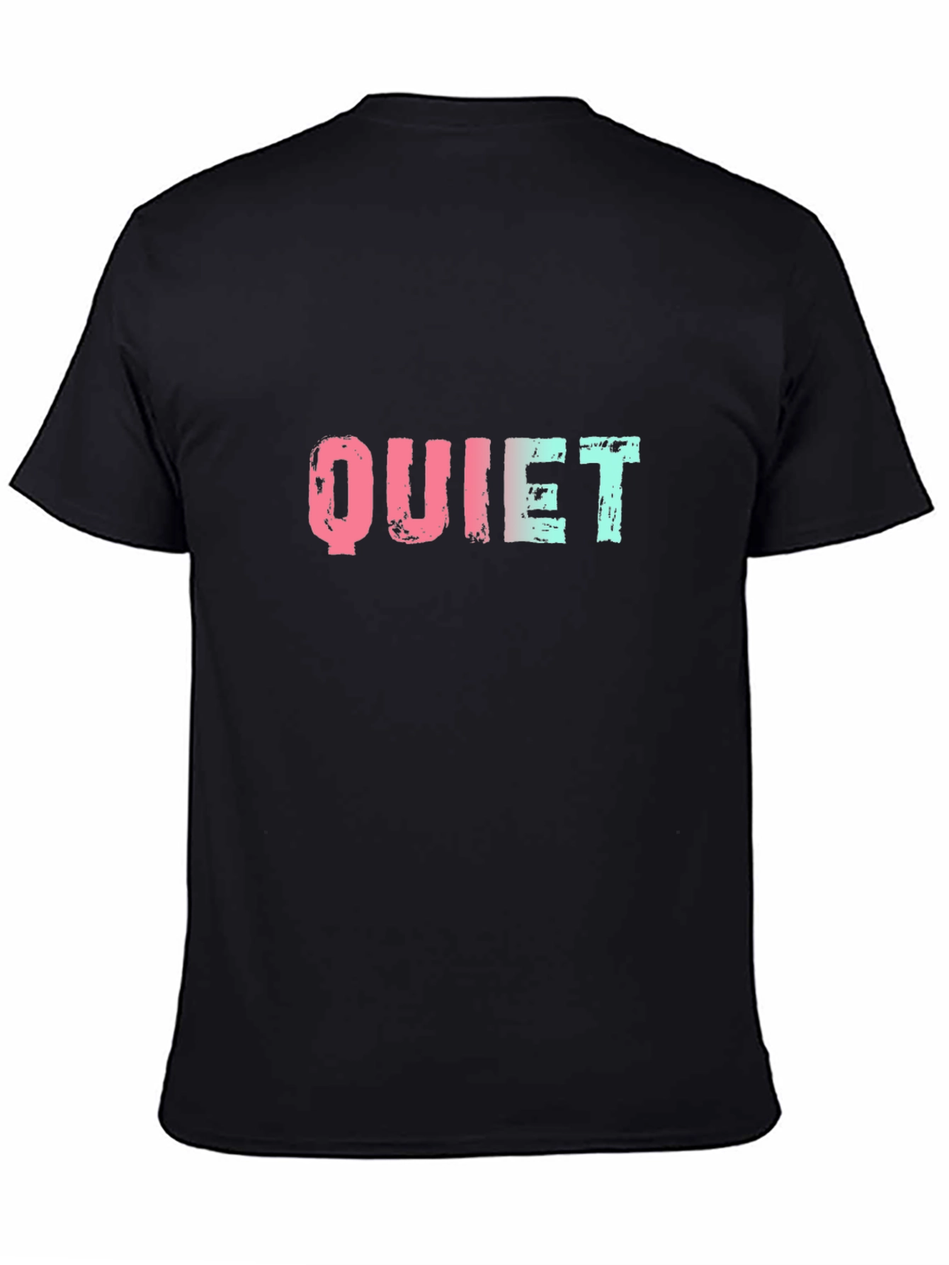 Quiet Graphic Tee - Stylish Black Cotton T-Shirt