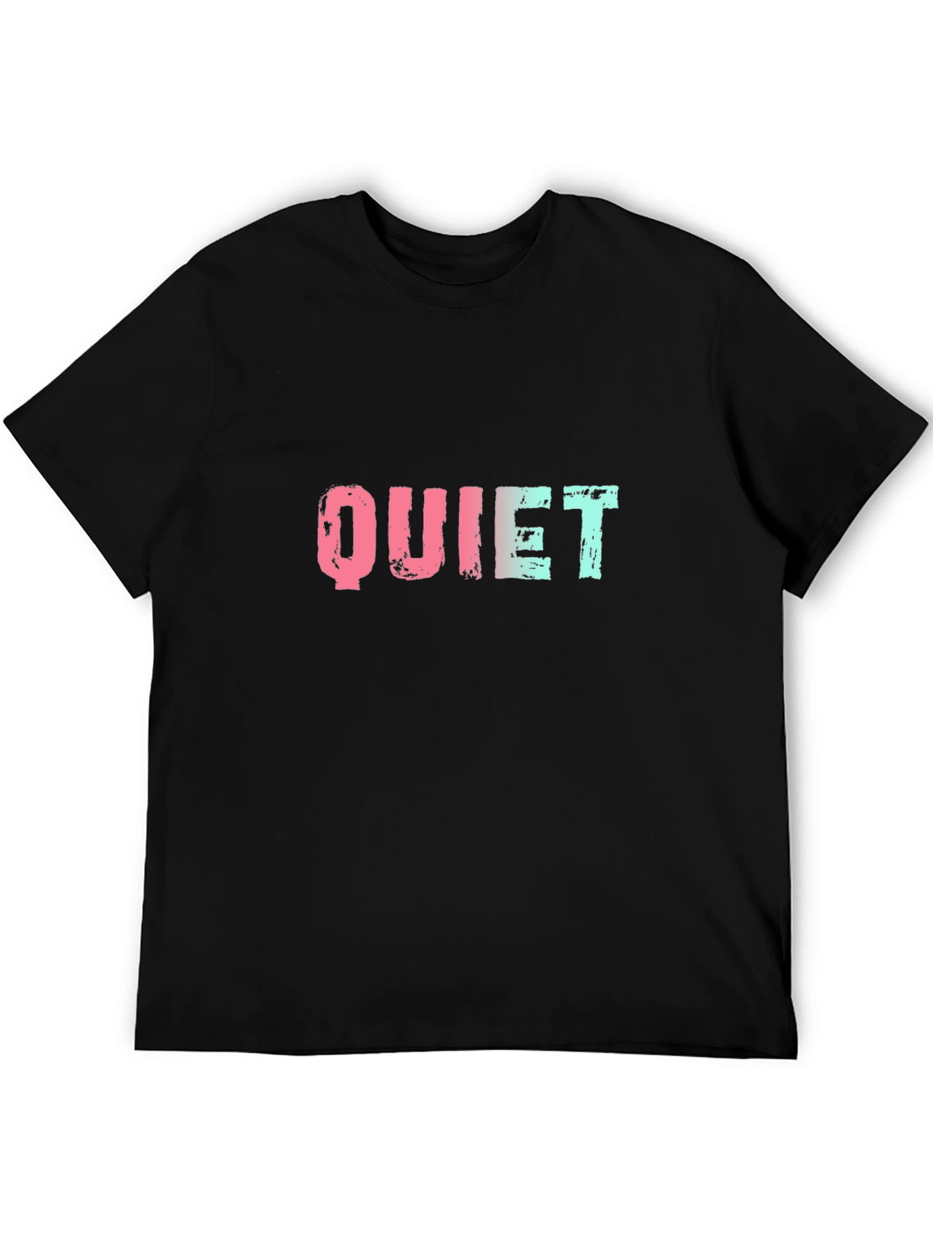 Quiet Graphic Tee - Stylish Black Cotton T-Shirt