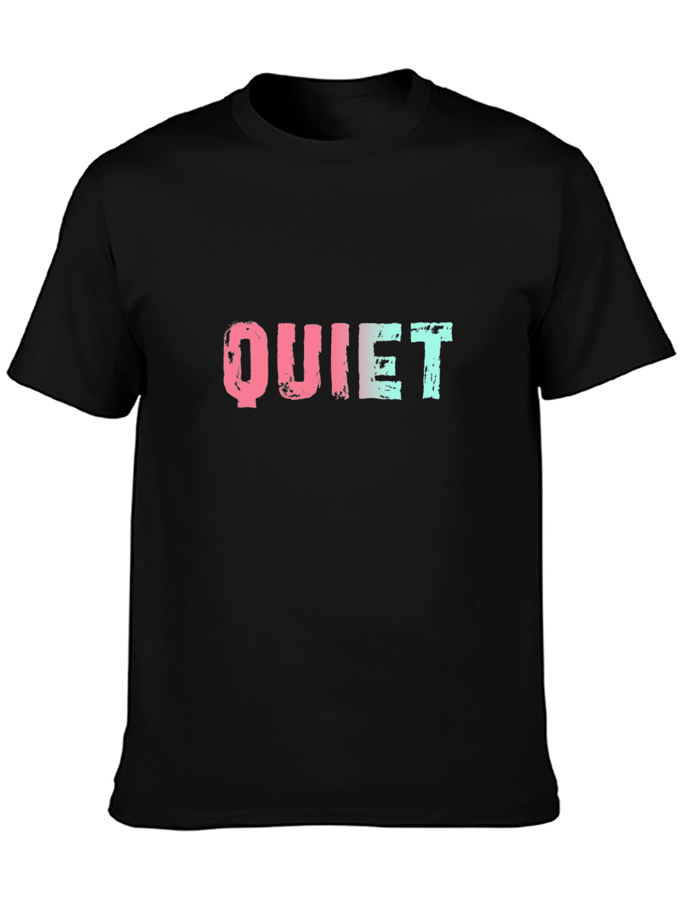 Quiet Graphic Tee - Stylish Black Cotton T-Shirt