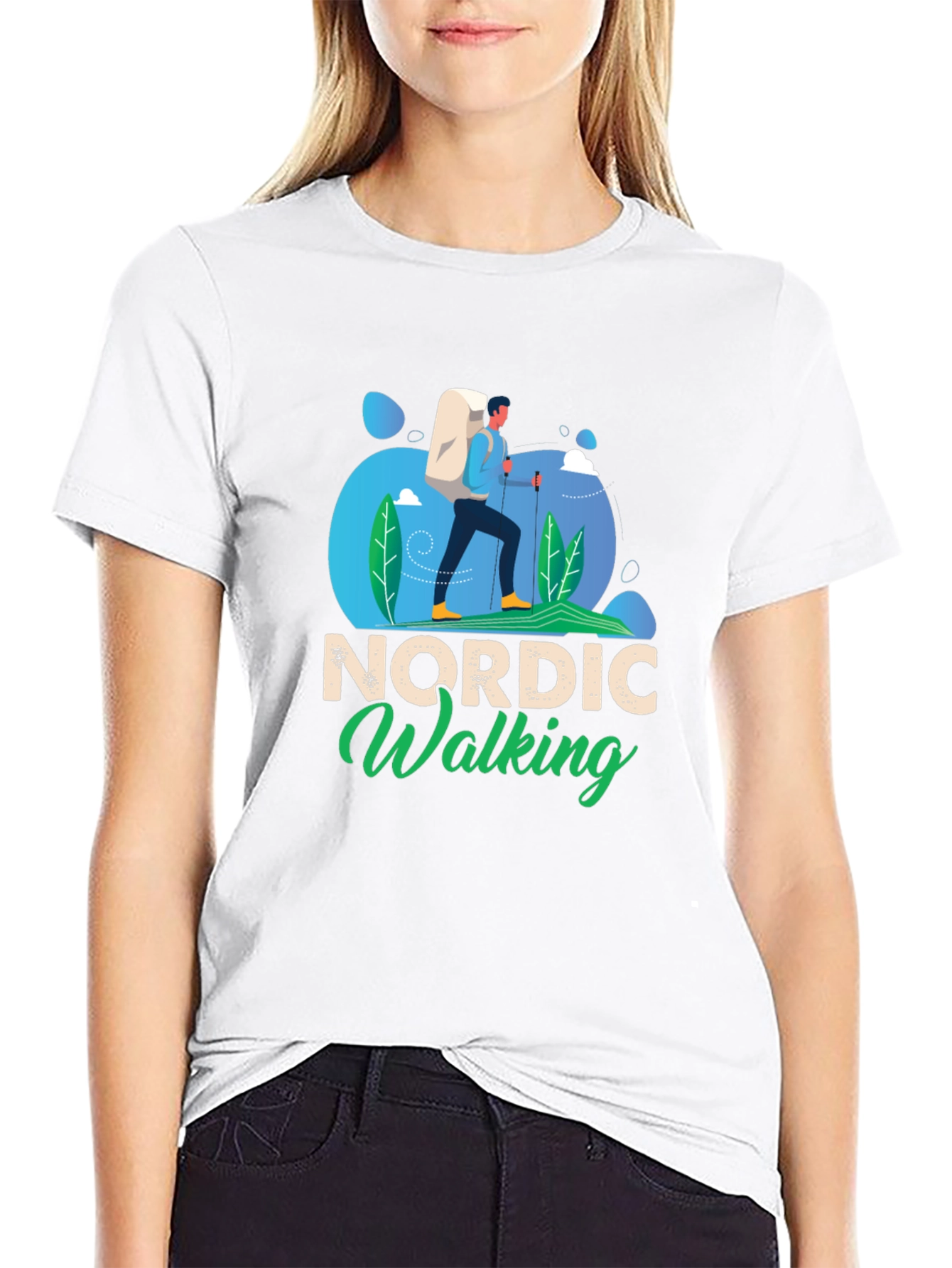 Nordic Walking Graphic Tee - Hiker Shirt
