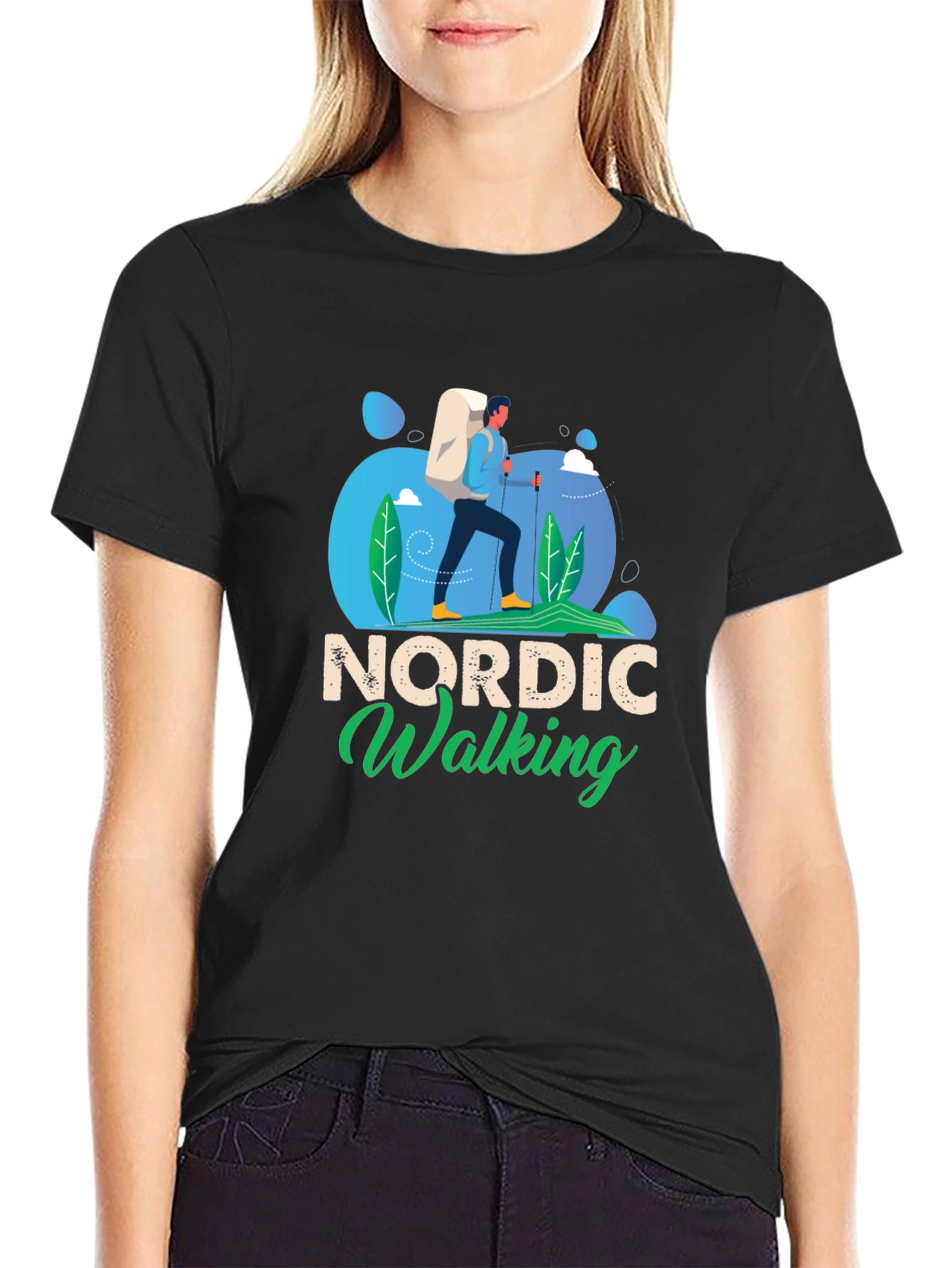 Nordic Walking Graphic Tee - Hiker Shirt