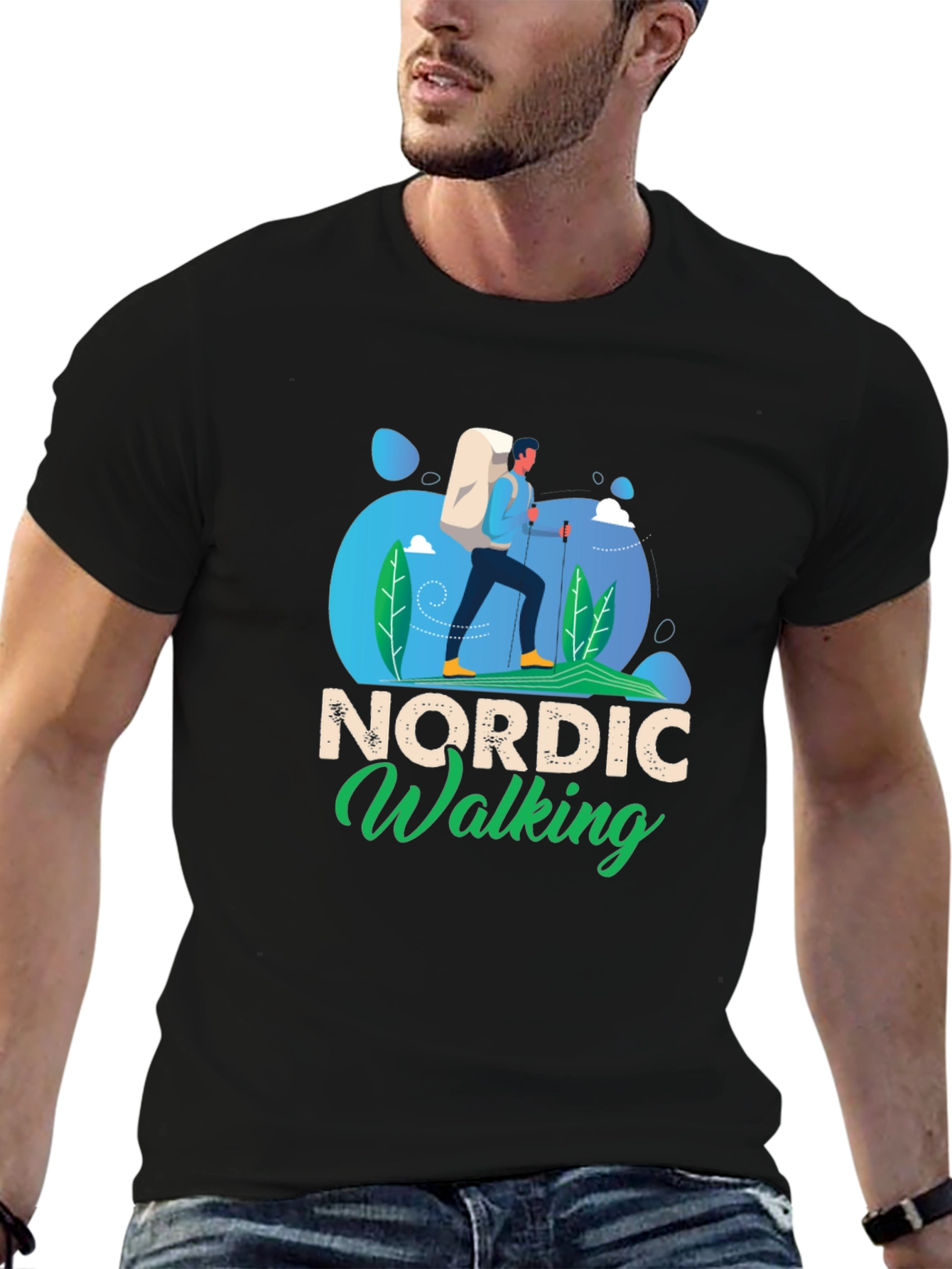 Nordic Walking Graphic Tee - Hiker Shirt