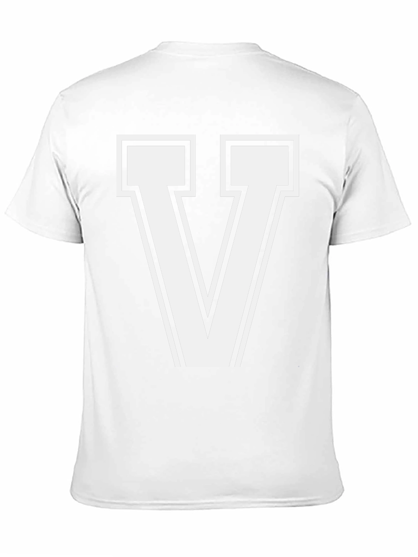 Bold Letter V Graphic T-Shirt - Casual Style