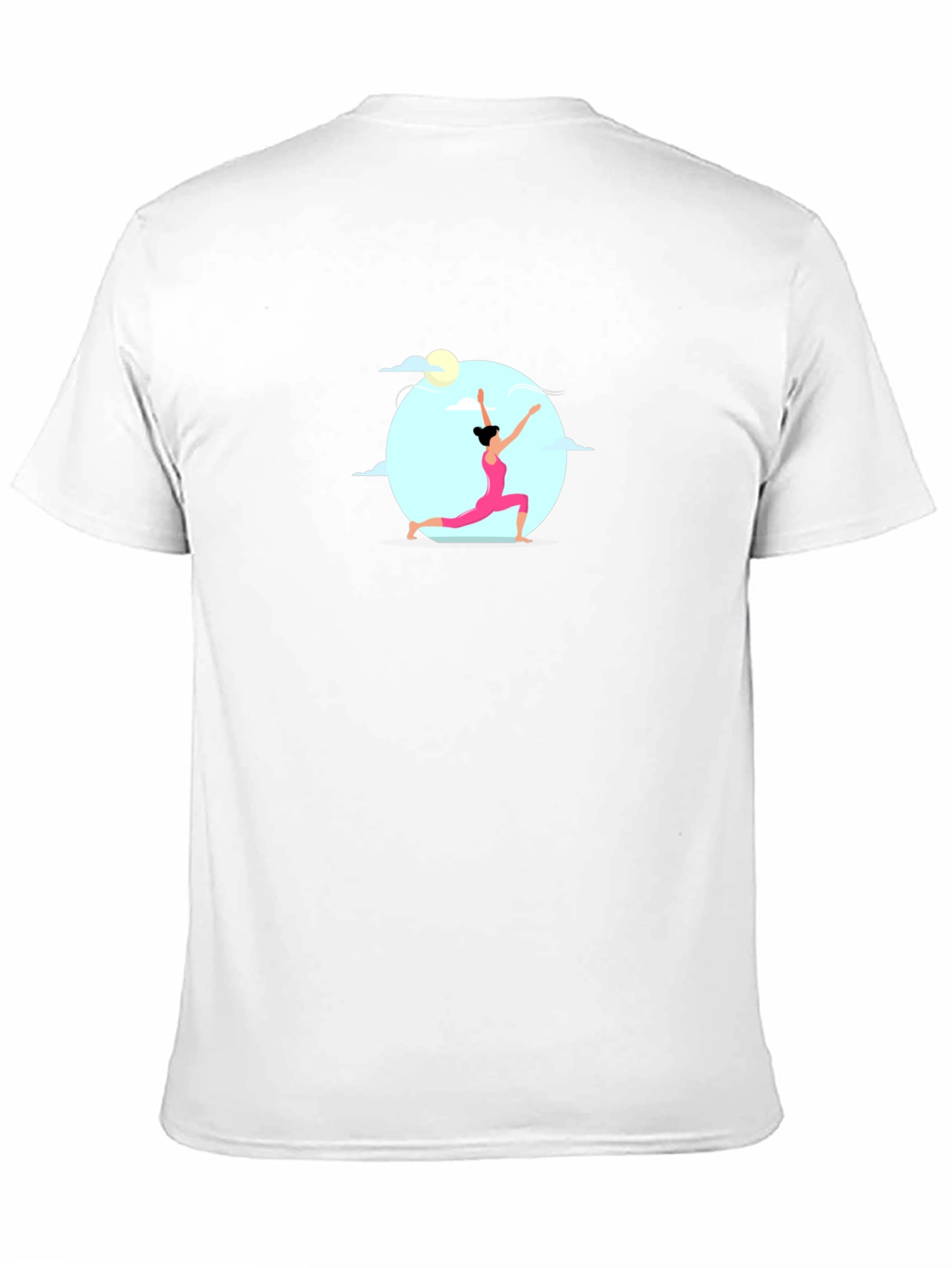 Yoga Pose Graphic Tee - Black Cotton Shirt