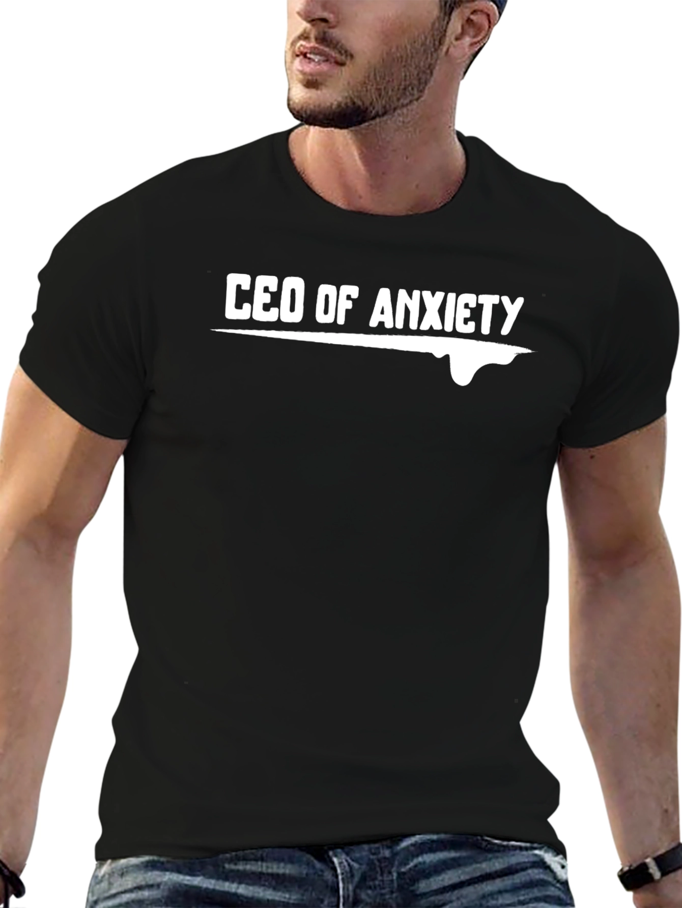 CEO of Anxiety Black Graphic Tee