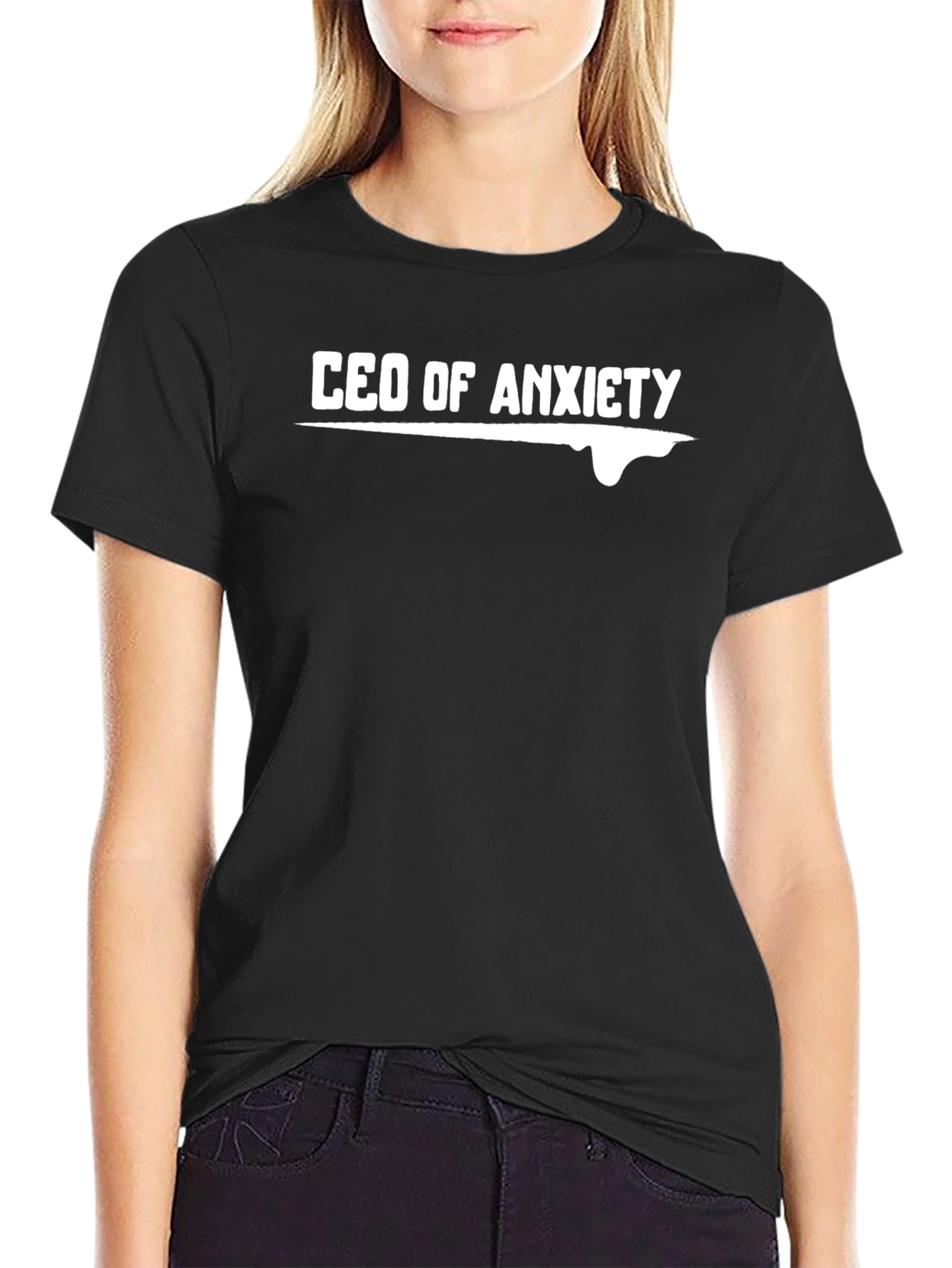 CEO of Anxiety Black Graphic Tee