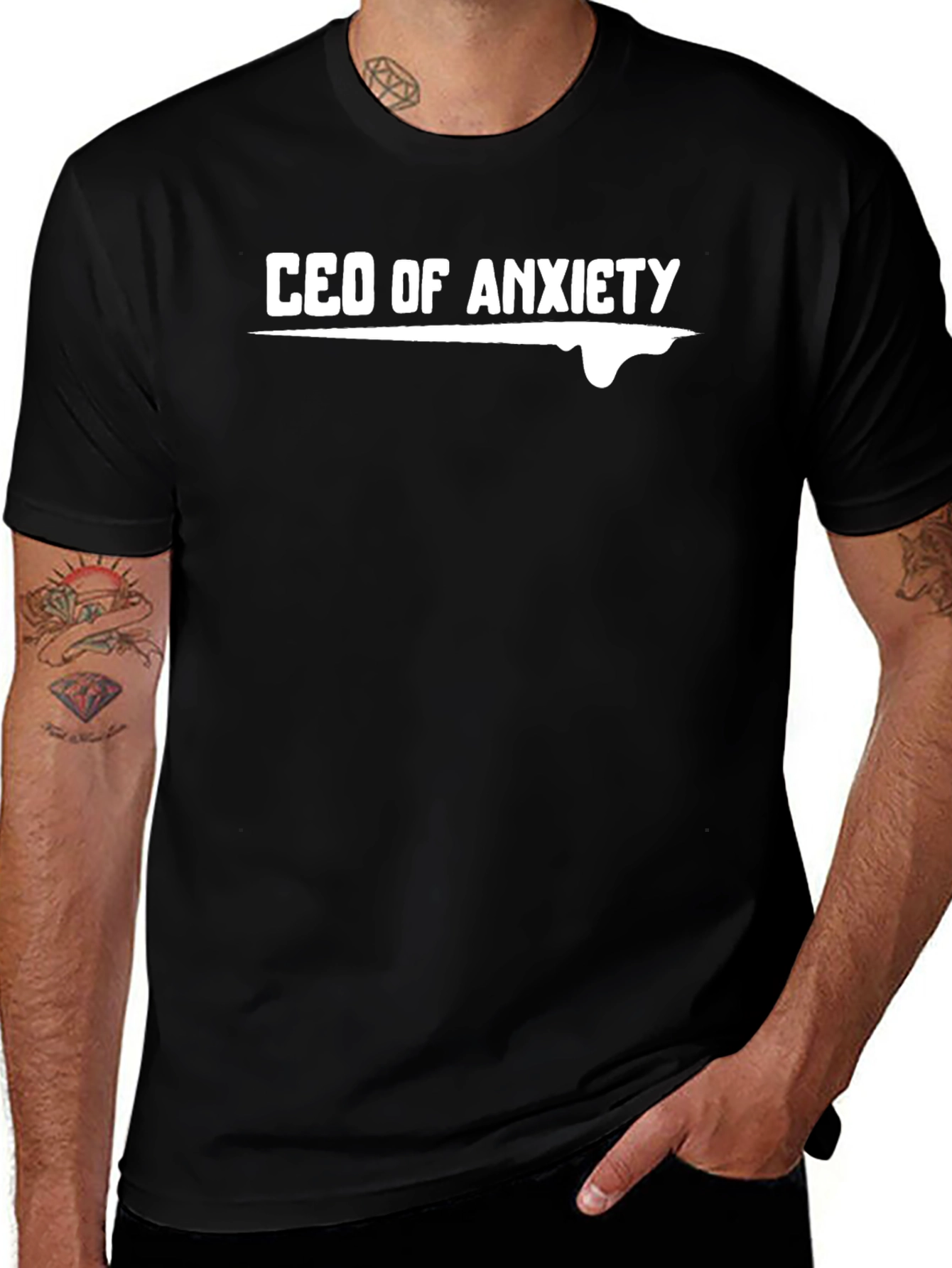 CEO of Anxiety Black Graphic Tee