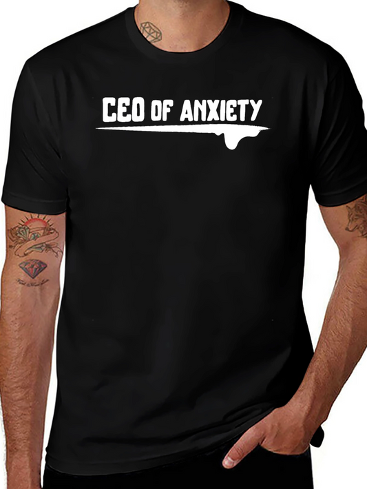 CEO of Anxiety Black Graphic Tee