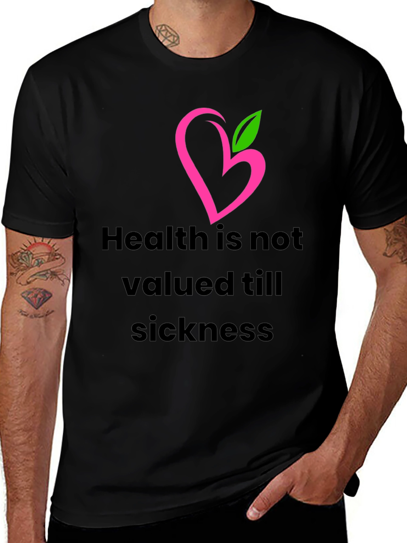 Health Matters Black T-Shirt