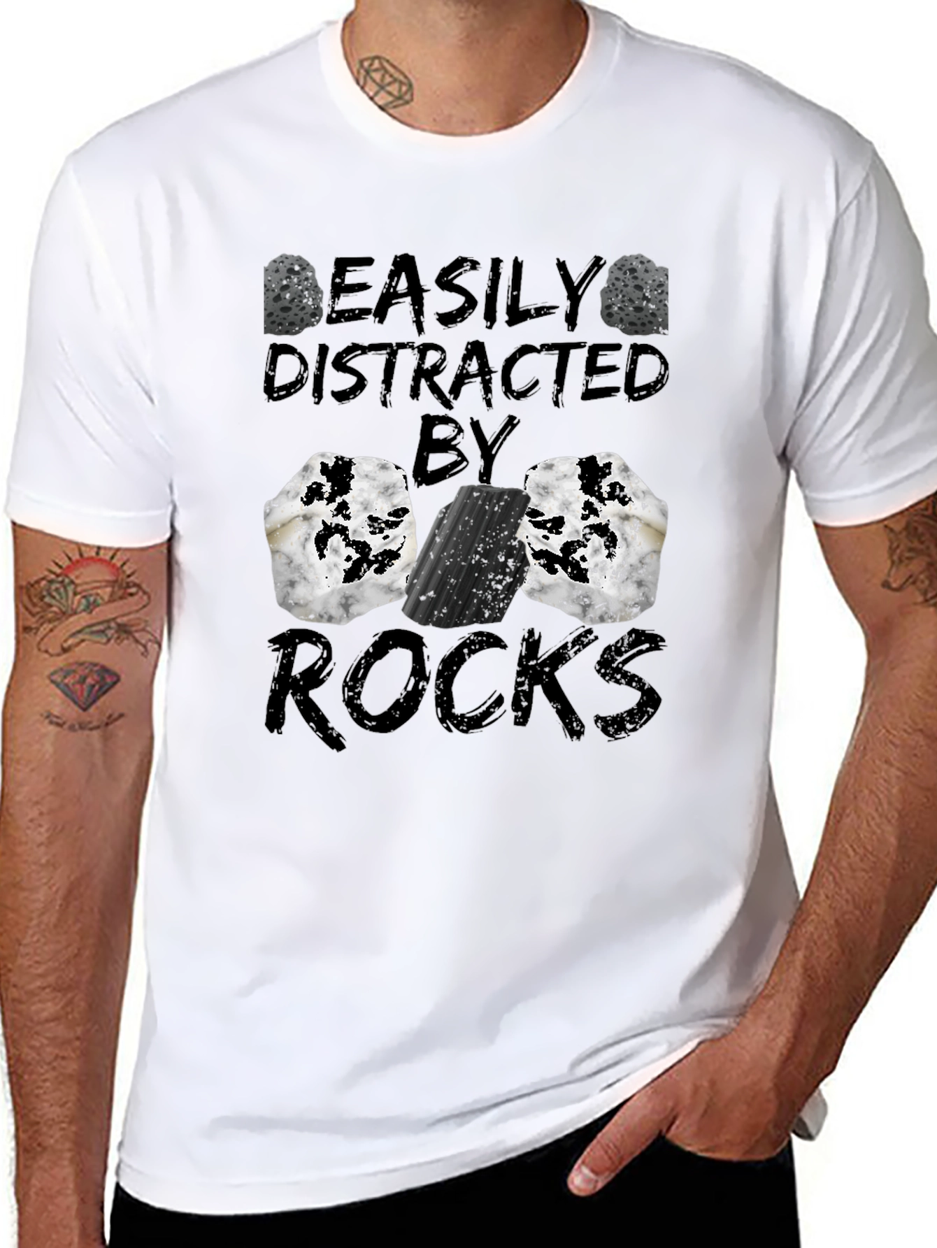 Easily Distracted by Rocks Graphic Tee