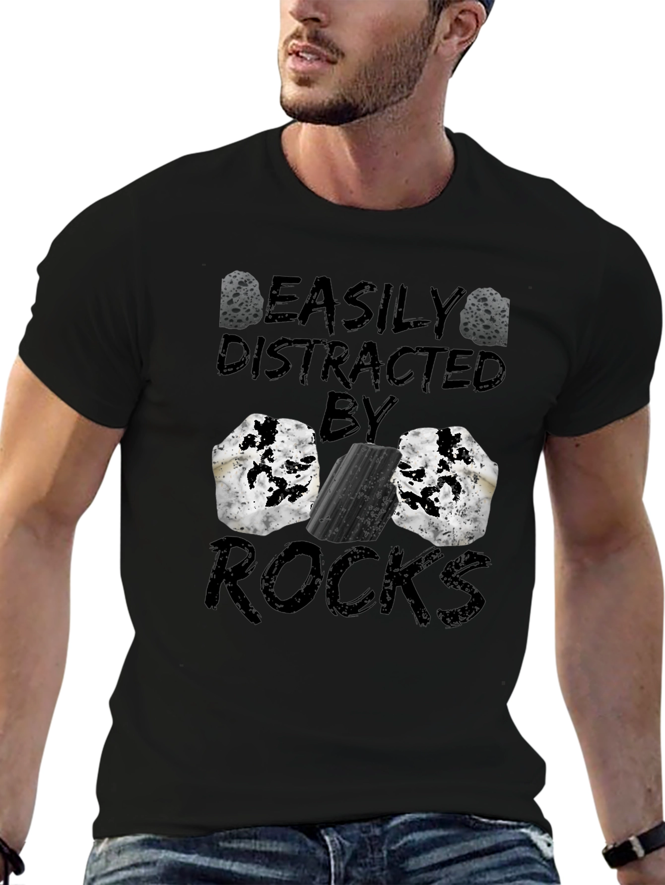 Easily Distracted by Rocks Graphic Tee