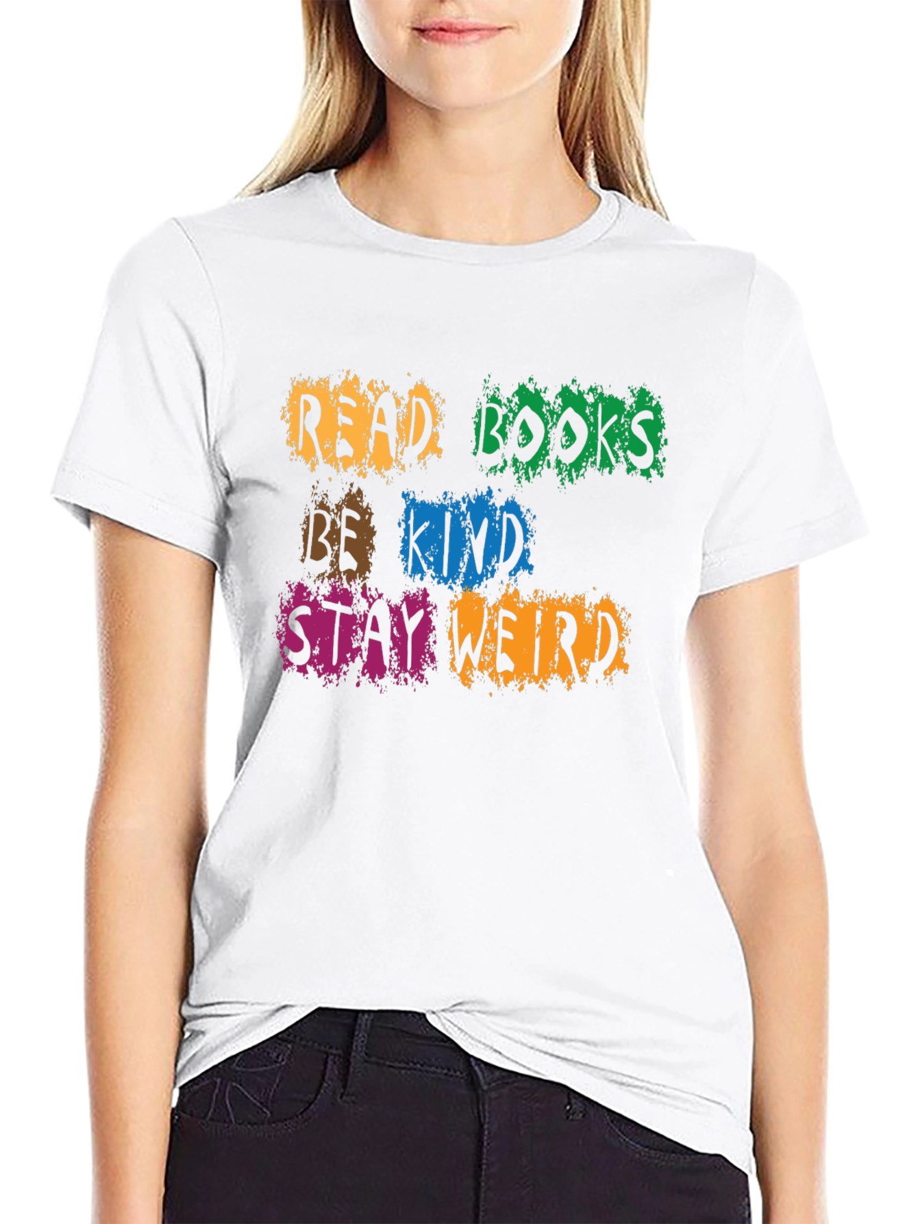 Read Books Be Kind Stay Weird Graphic Tee
