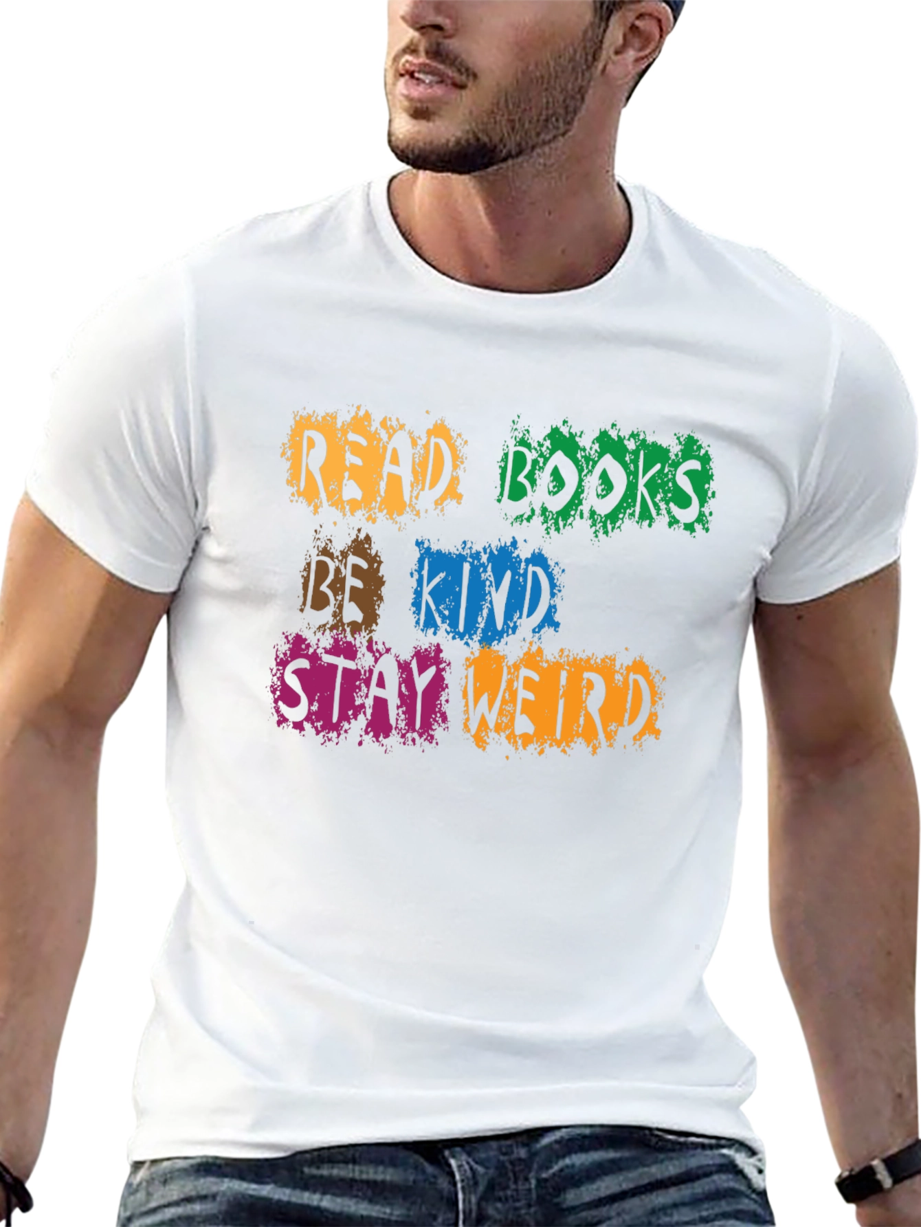 Read Books Be Kind Stay Weird Graphic Tee