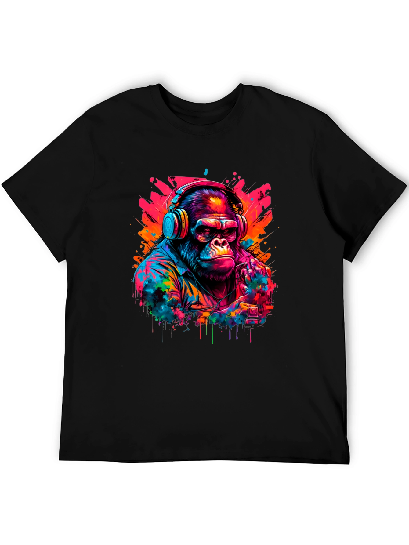 Cool Gorilla DJ Graphic T-Shirt
