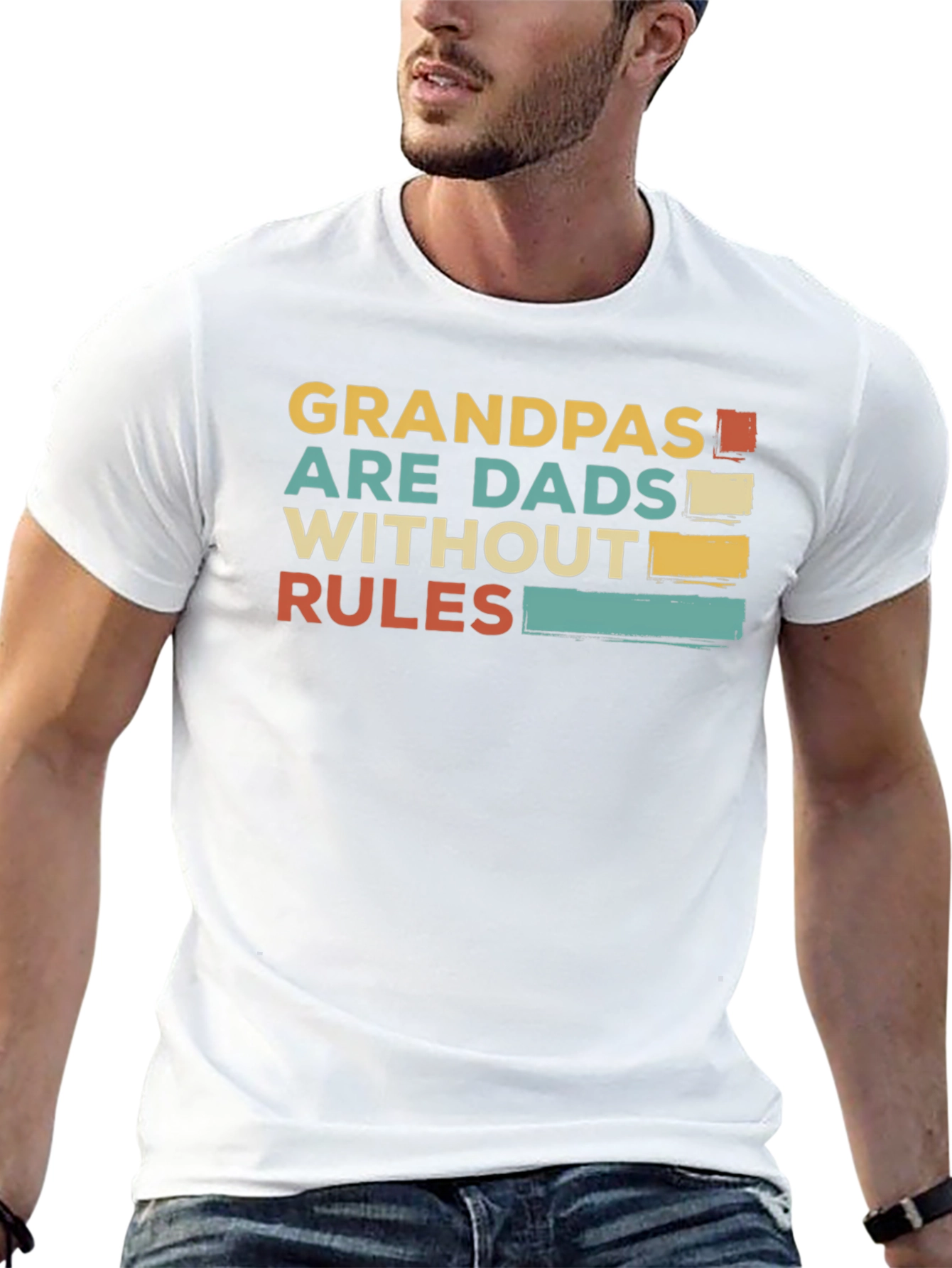 Grandpas Are Dads Without Rules Graphic Tee