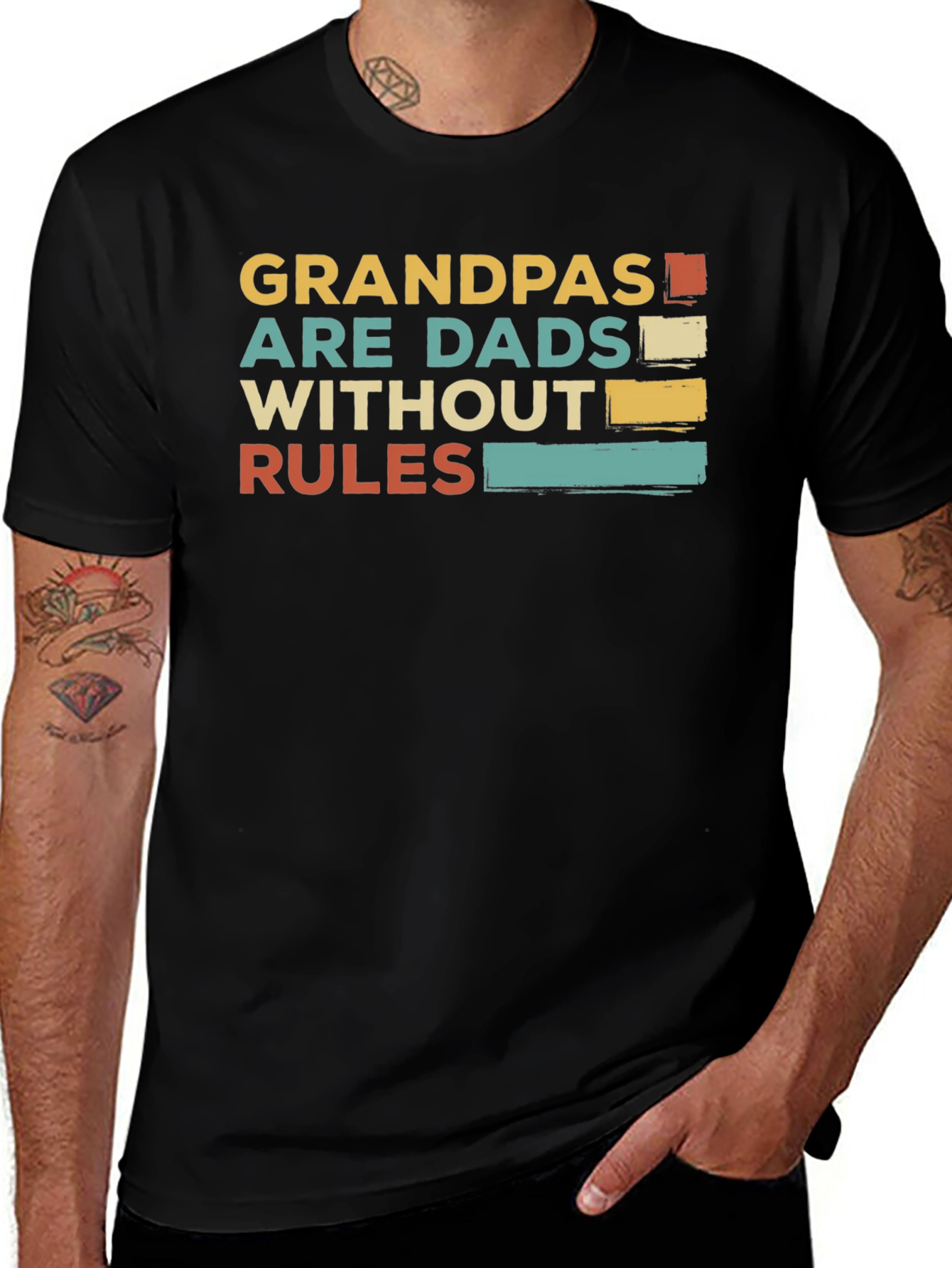 Grandpas Are Dads Without Rules Graphic Tee