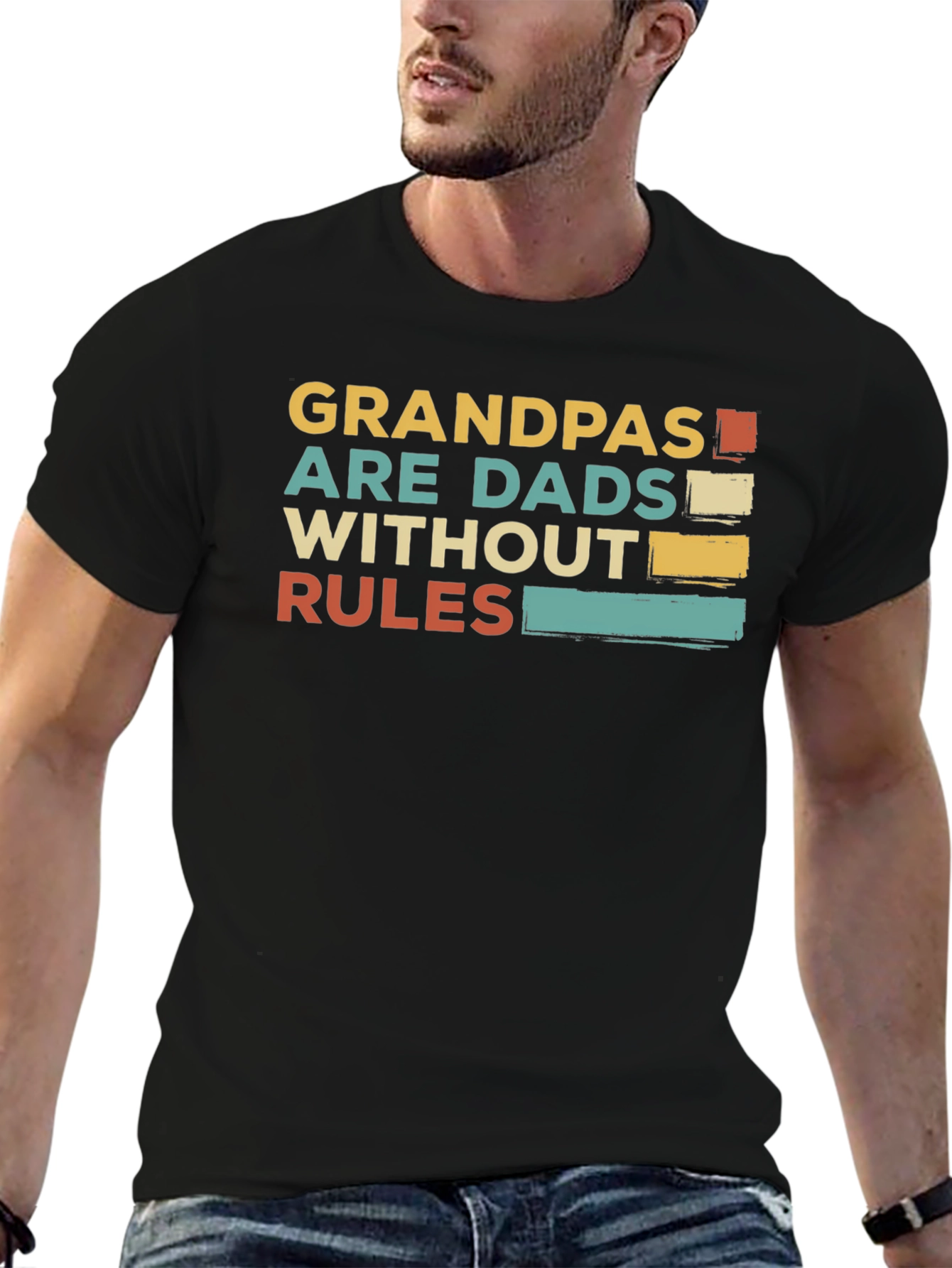 Grandpas Are Dads Without Rules Graphic Tee