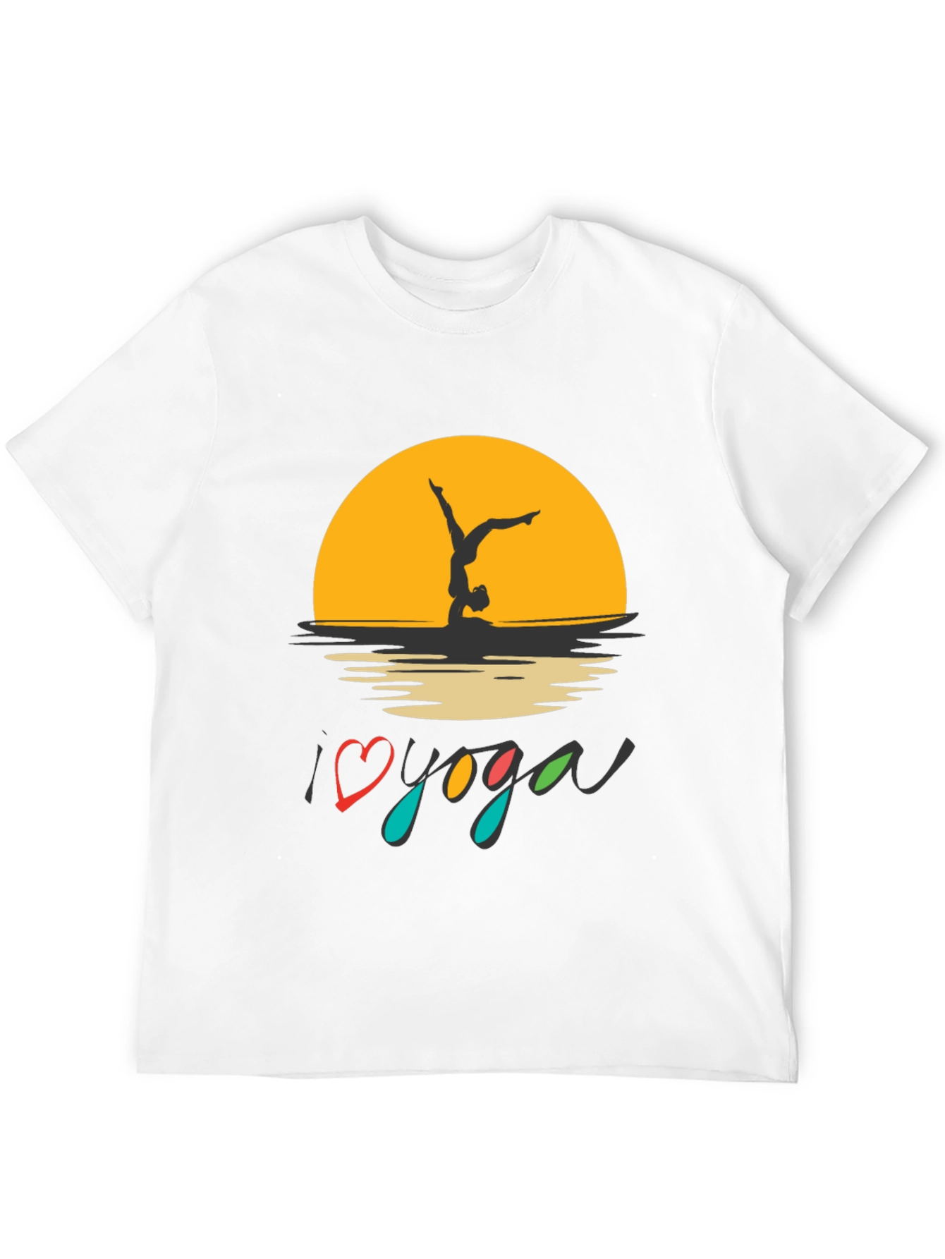 I Love Yoga Black Graphic Tee
