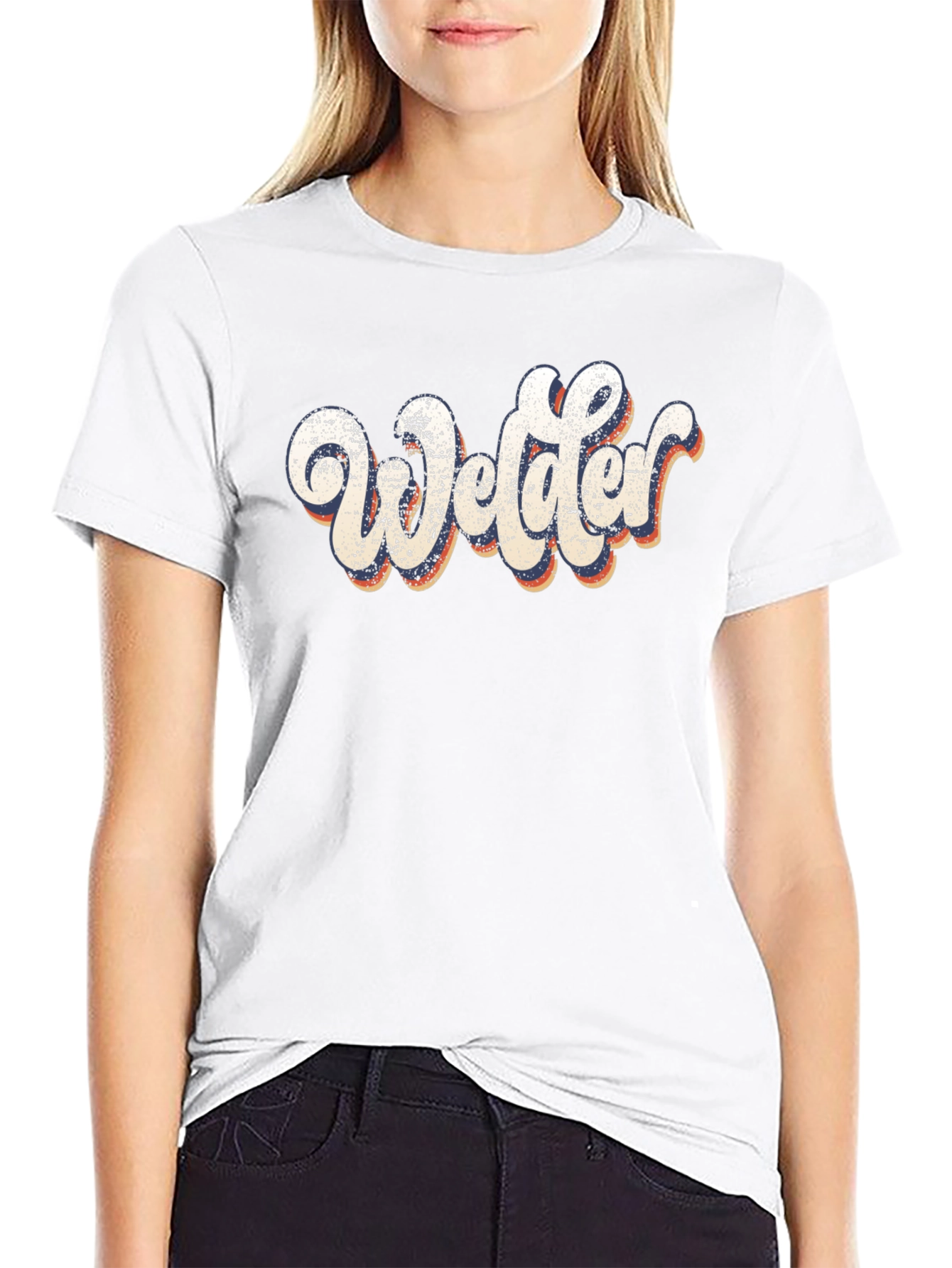 Retro Welder Graphic Tee - Black