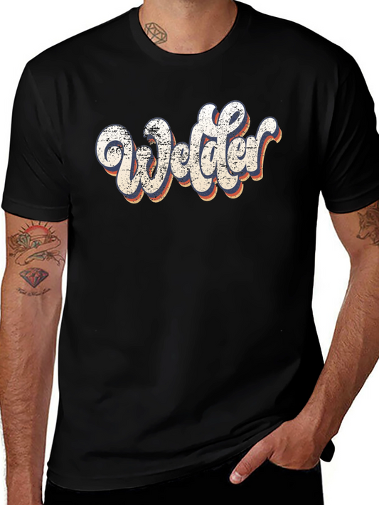 Retro Welder Graphic Tee - Black