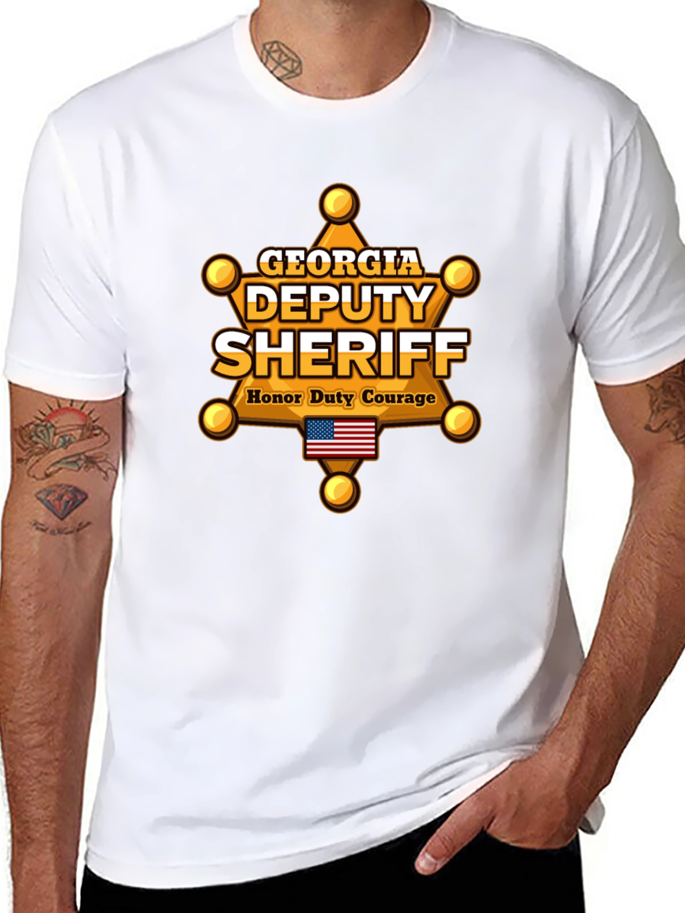 Georgia Deputy Sheriff T-Shirt Honor Duty Courage