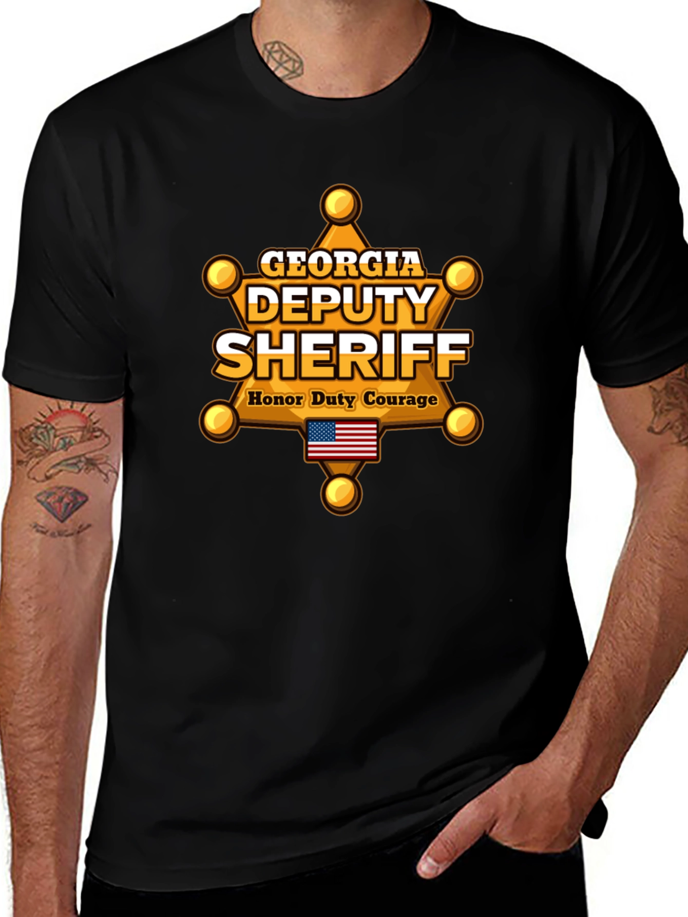 Georgia Deputy Sheriff T-Shirt Honor Duty Courage