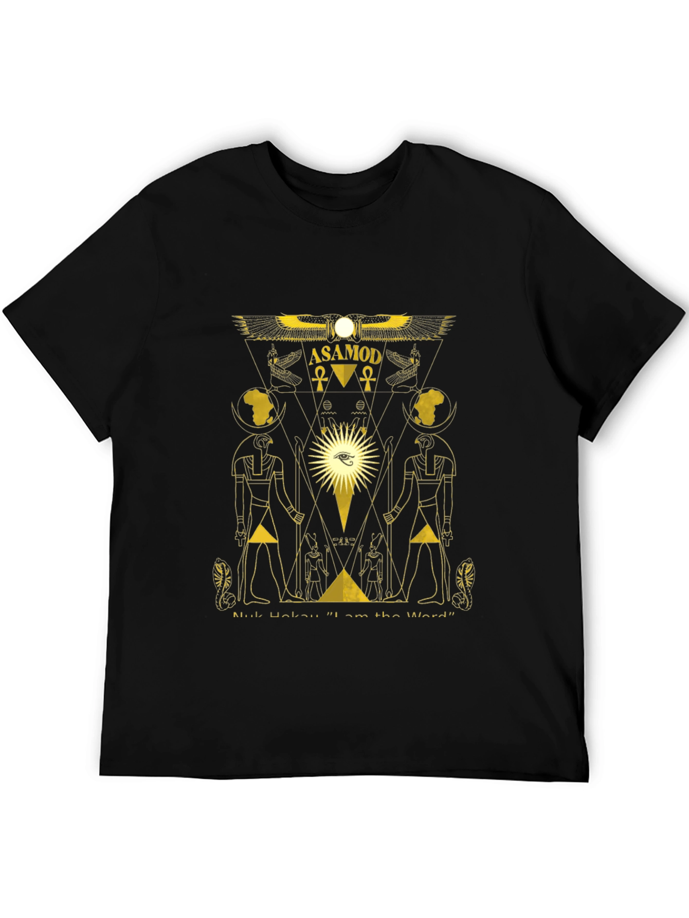 Asamod Graphic Tee - Egyptian Inspired Black T-Shirt