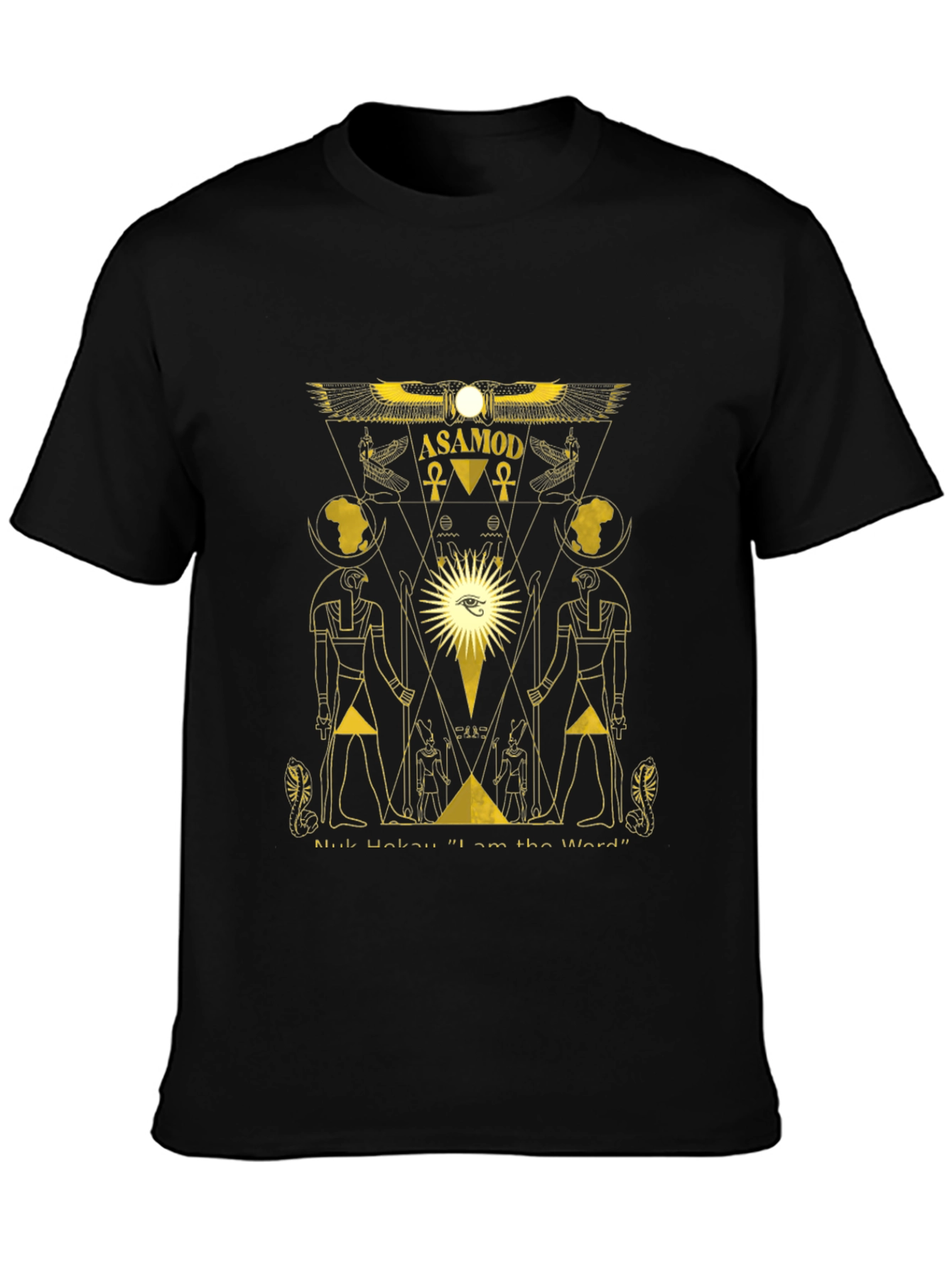 Asamod Graphic Tee - Egyptian Inspired Black T-Shirt