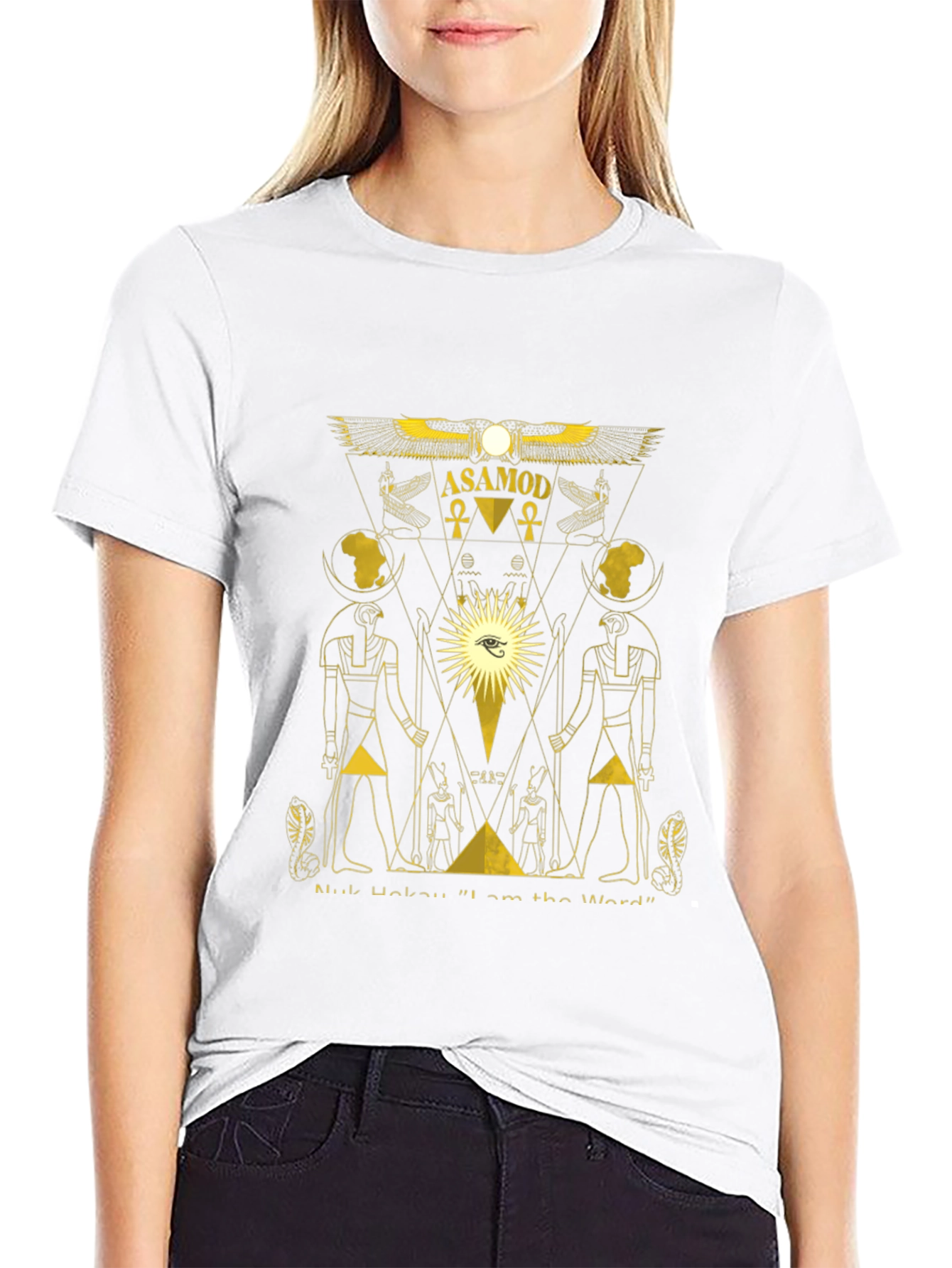 Asamod Graphic Tee - Egyptian Inspired Black T-Shirt