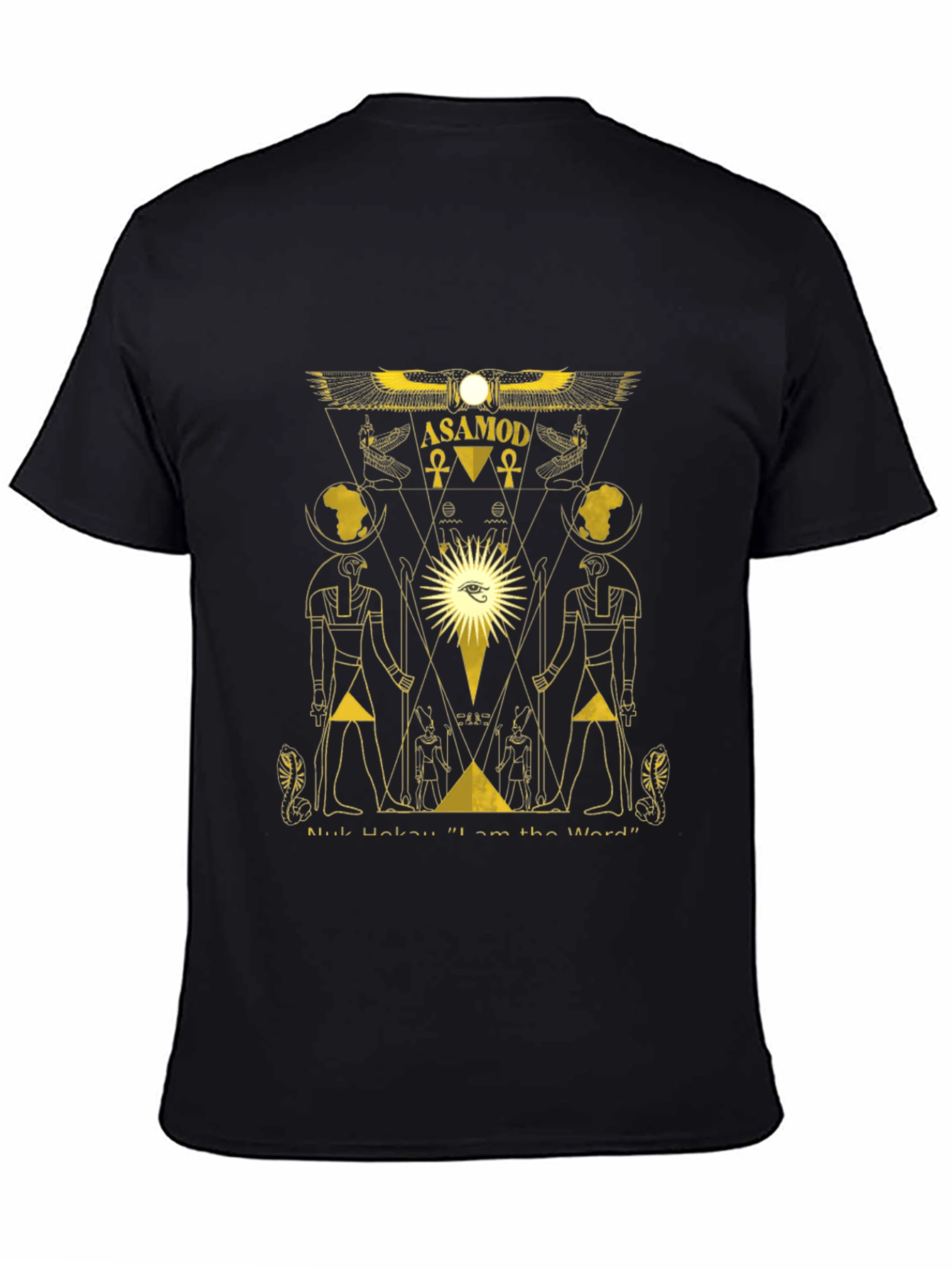 Asamod Graphic Tee - Egyptian Inspired Black T-Shirt