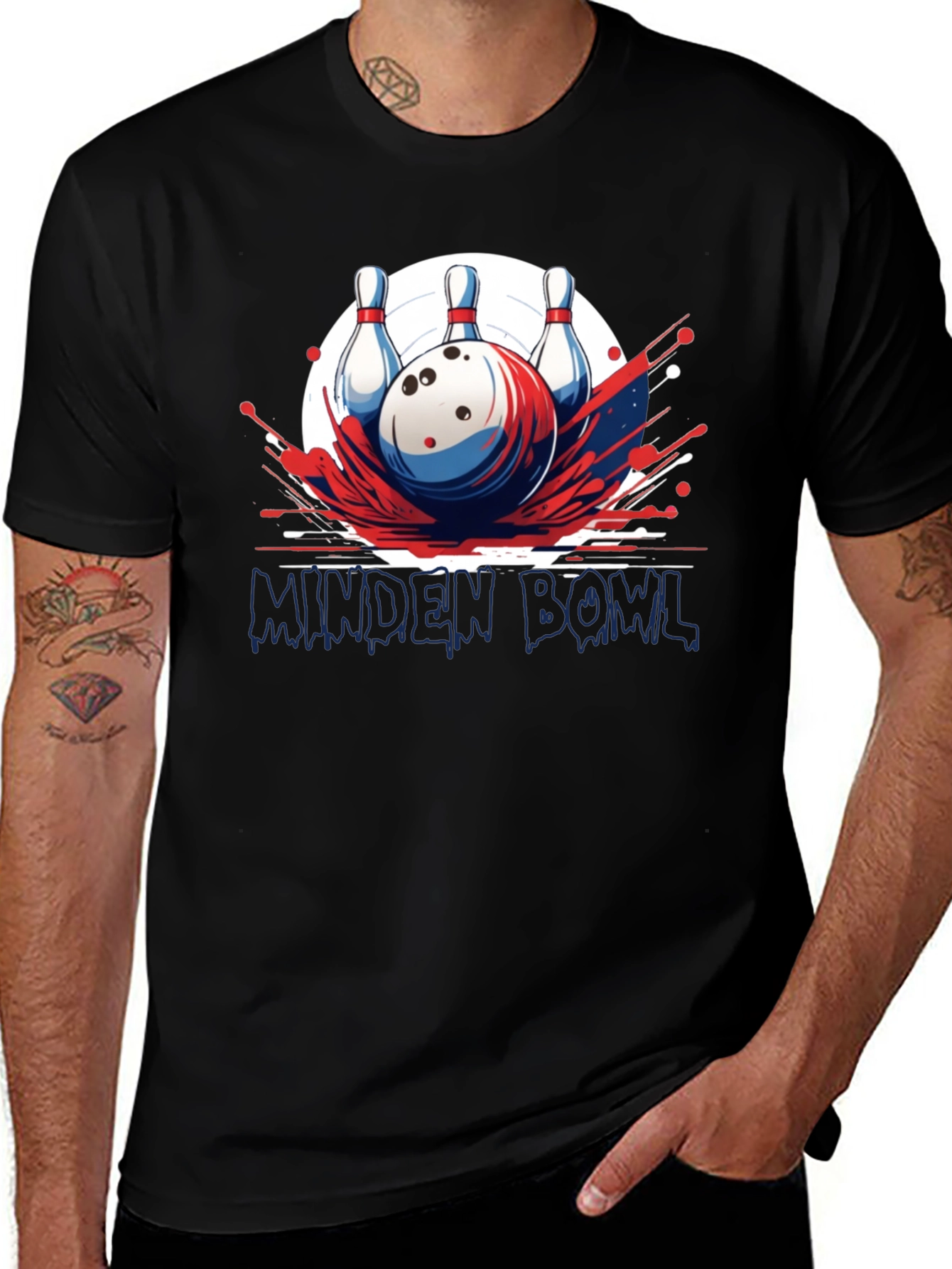 Minden Bowl Graphic T-Shirt - Strike Design