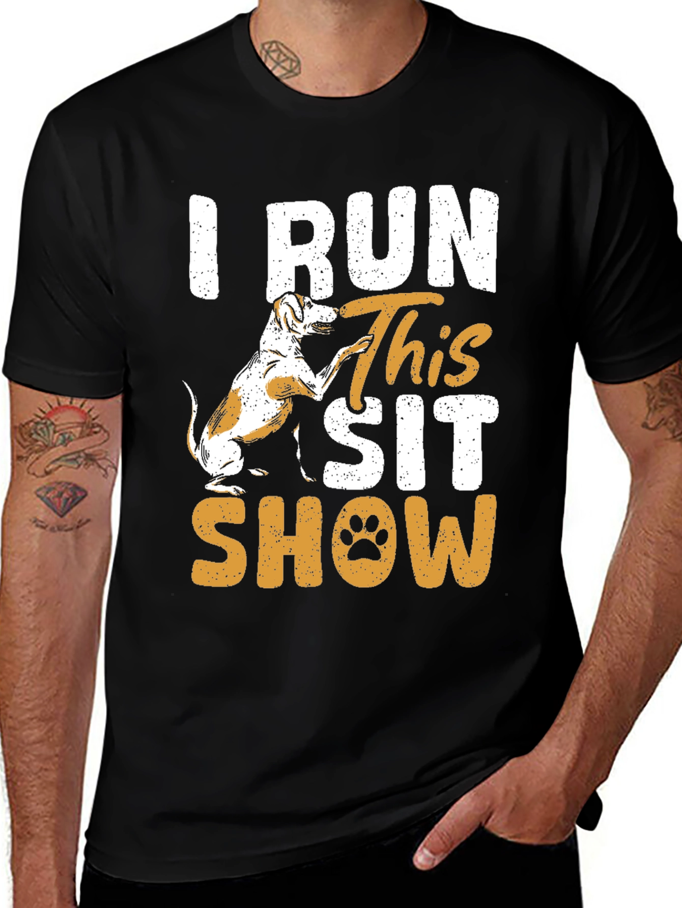 I Run This Sit Show Dog Graphic Tee