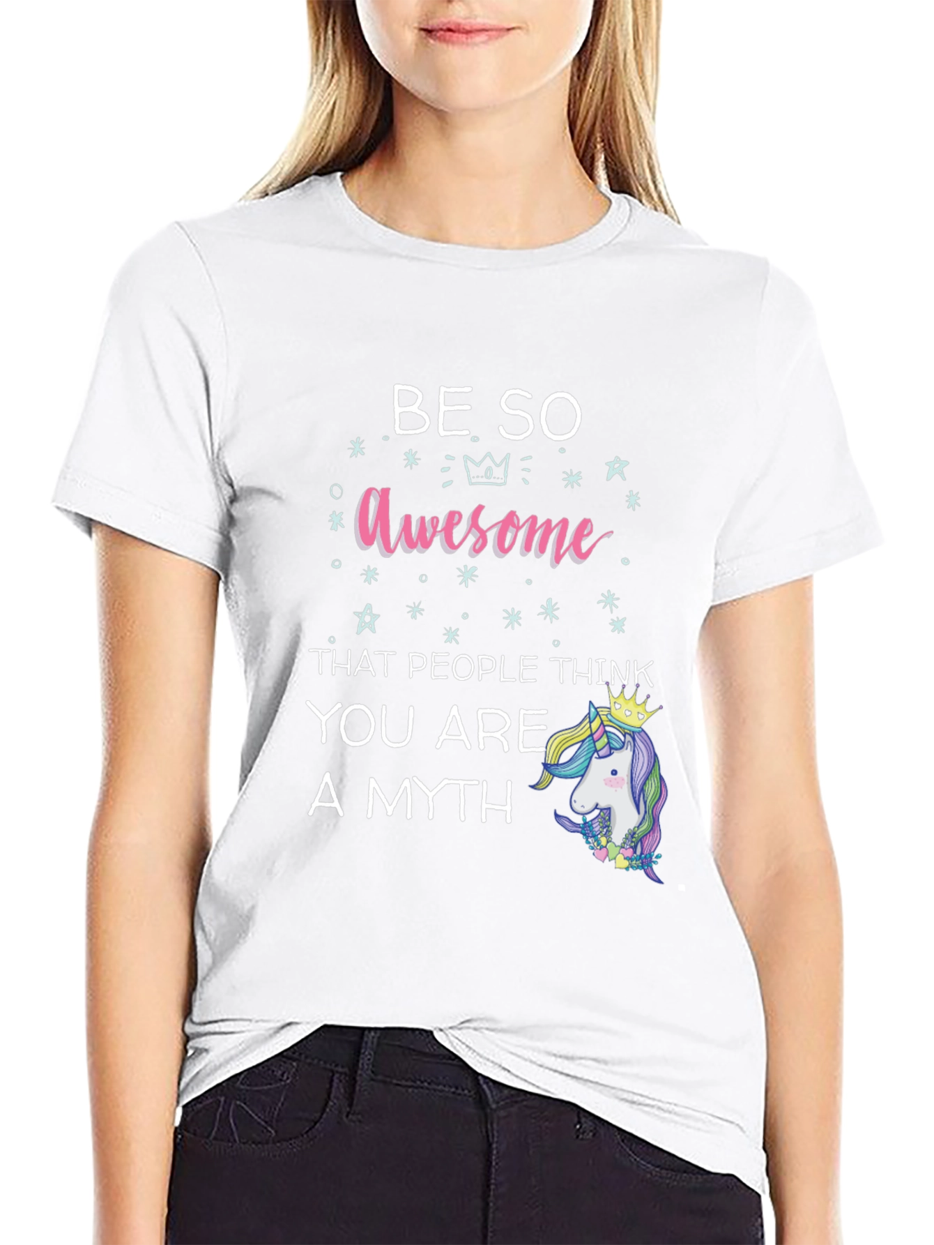 Be So Awesome Unicorn Graphic T-Shirt