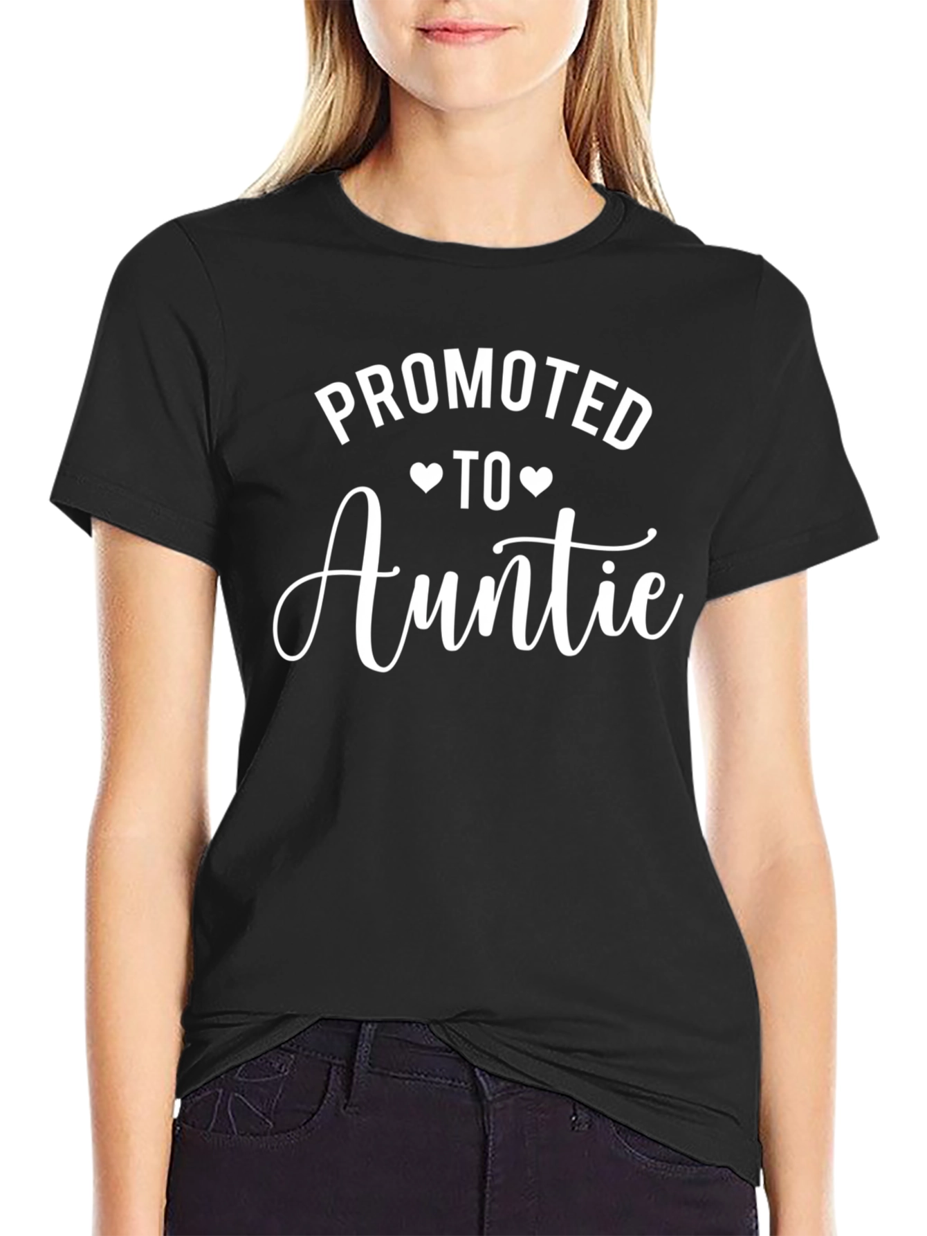 Promoted to Auntie T-Shirt - Cute Aunt Announcement Tee