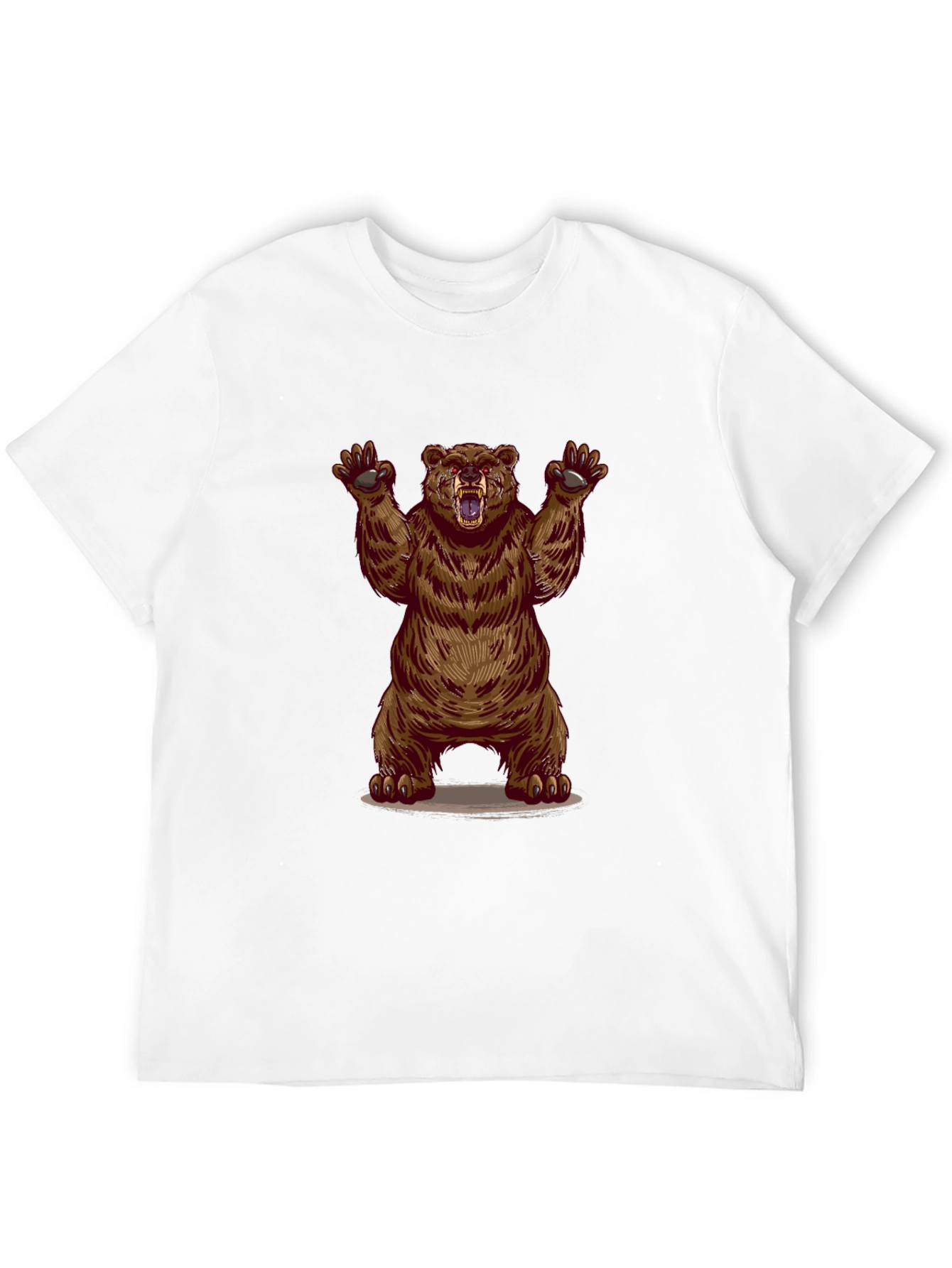 Bear Graphic Black T-Shirt - Animal Tee