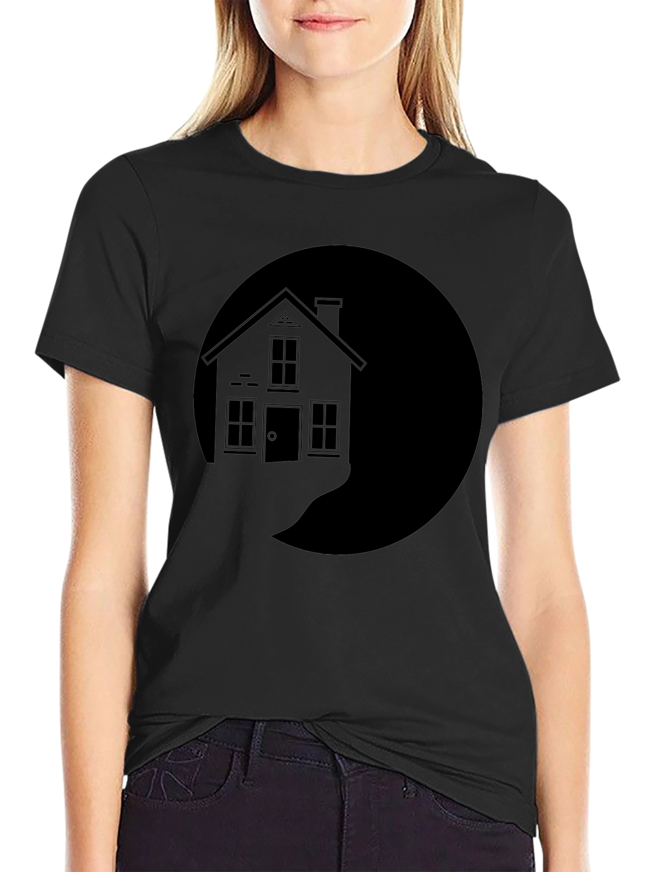 House Silhouette Graphic Tee - Modern Style