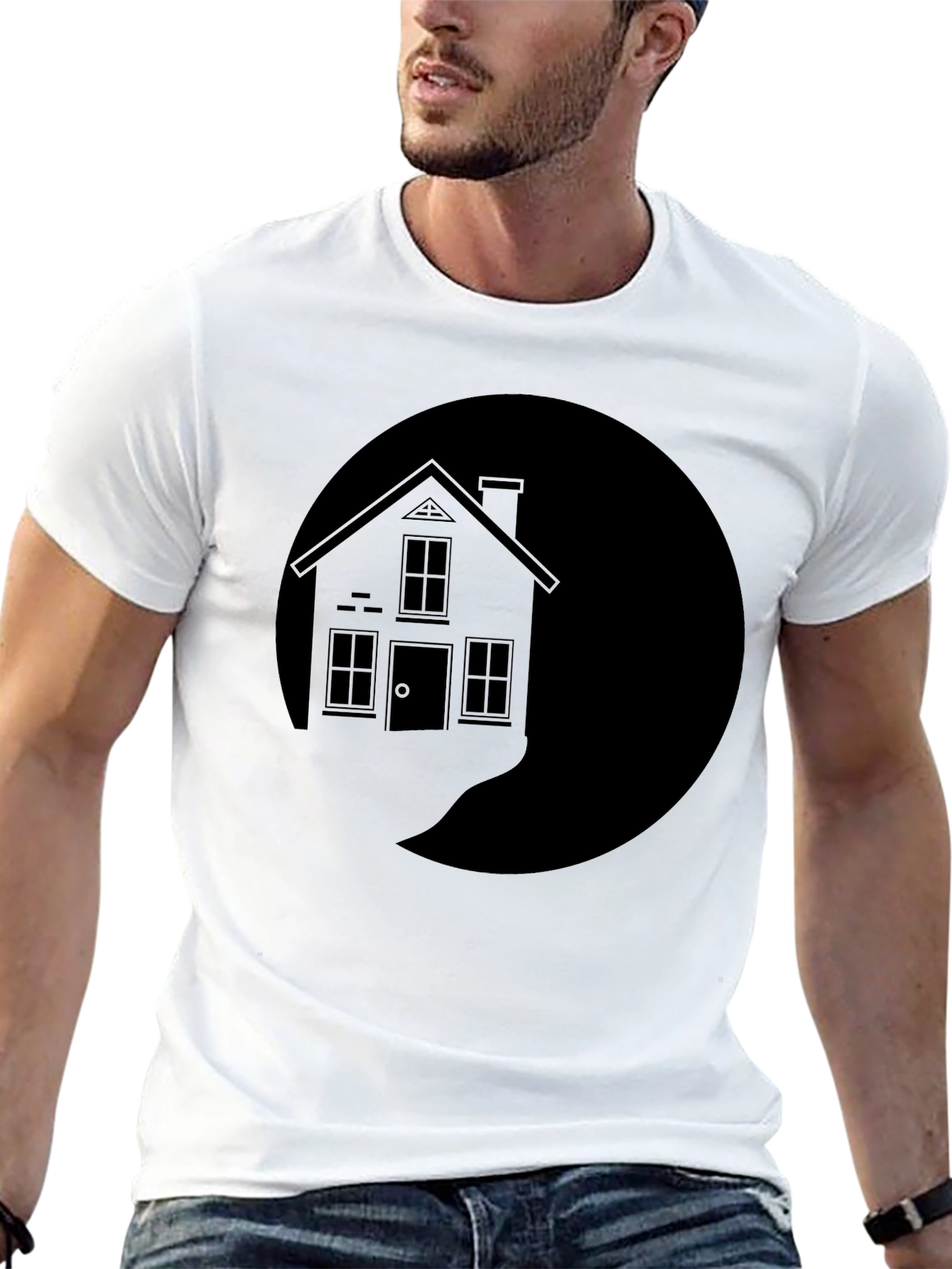 House Silhouette Graphic Tee - Modern Style