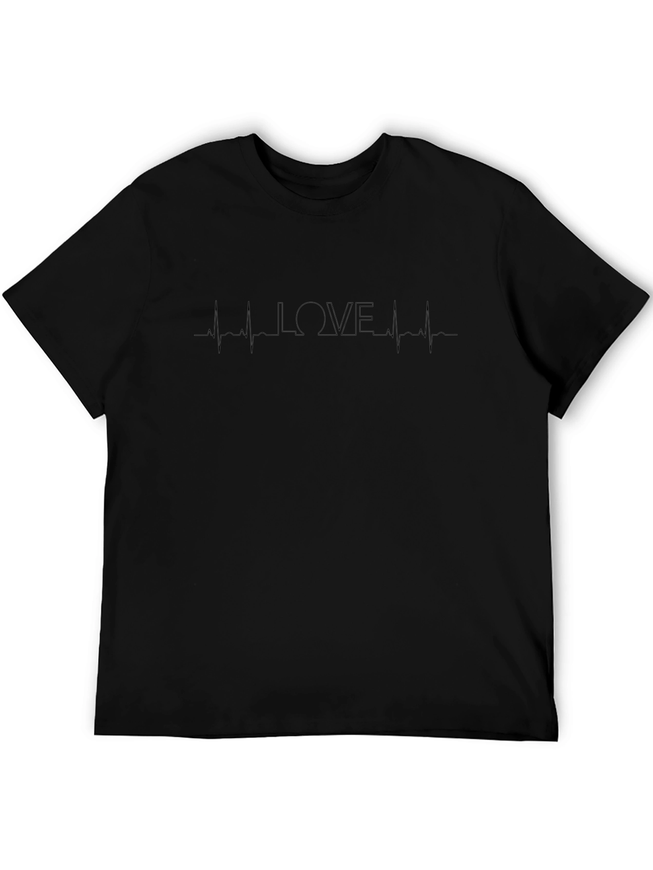 Love Heartbeat Black Graphic Tee
