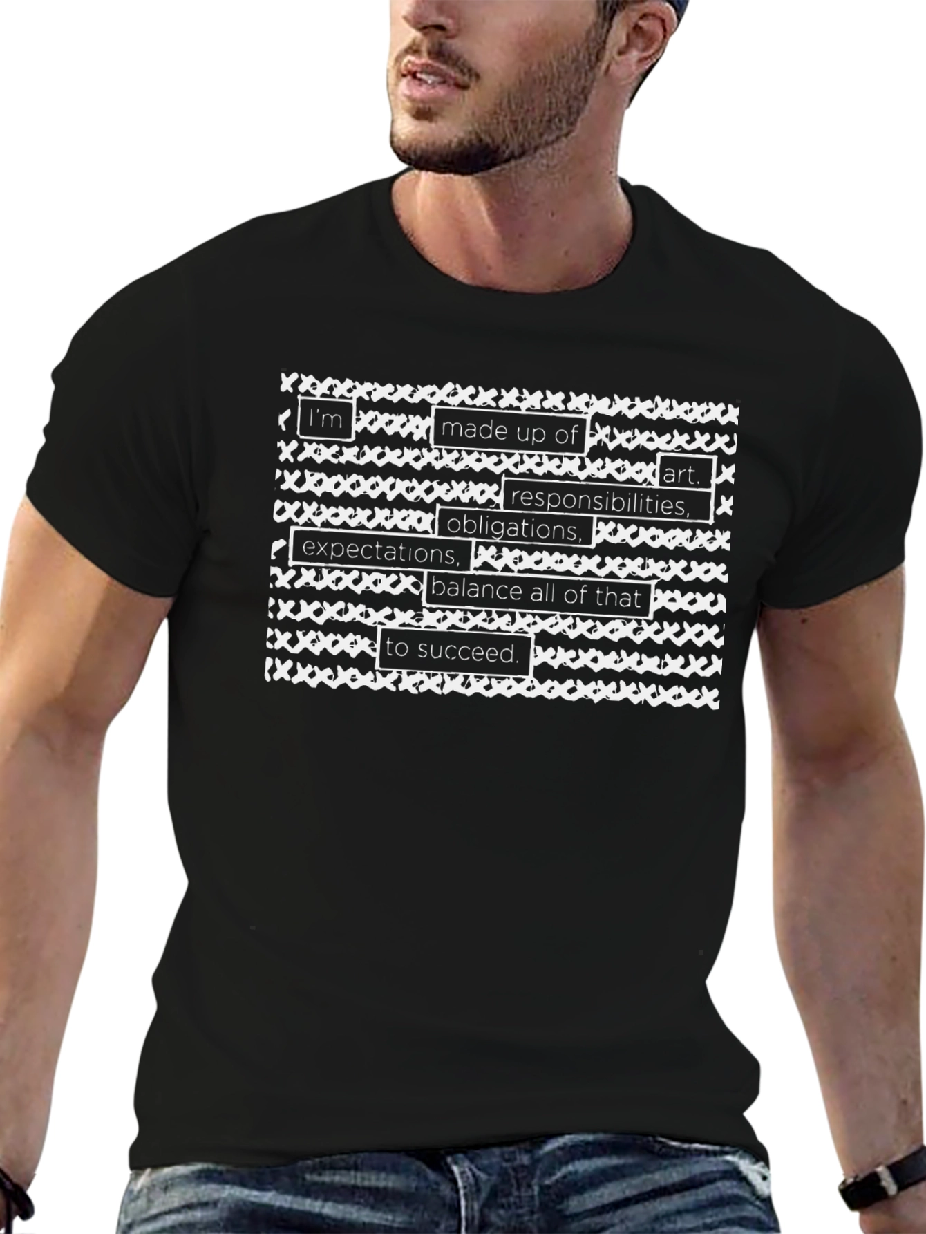 Made Up Of T-Shirt - Black