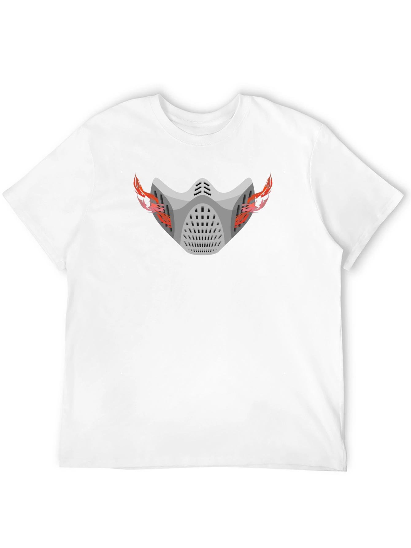 Masked Flames Graphic Black T-Shirt