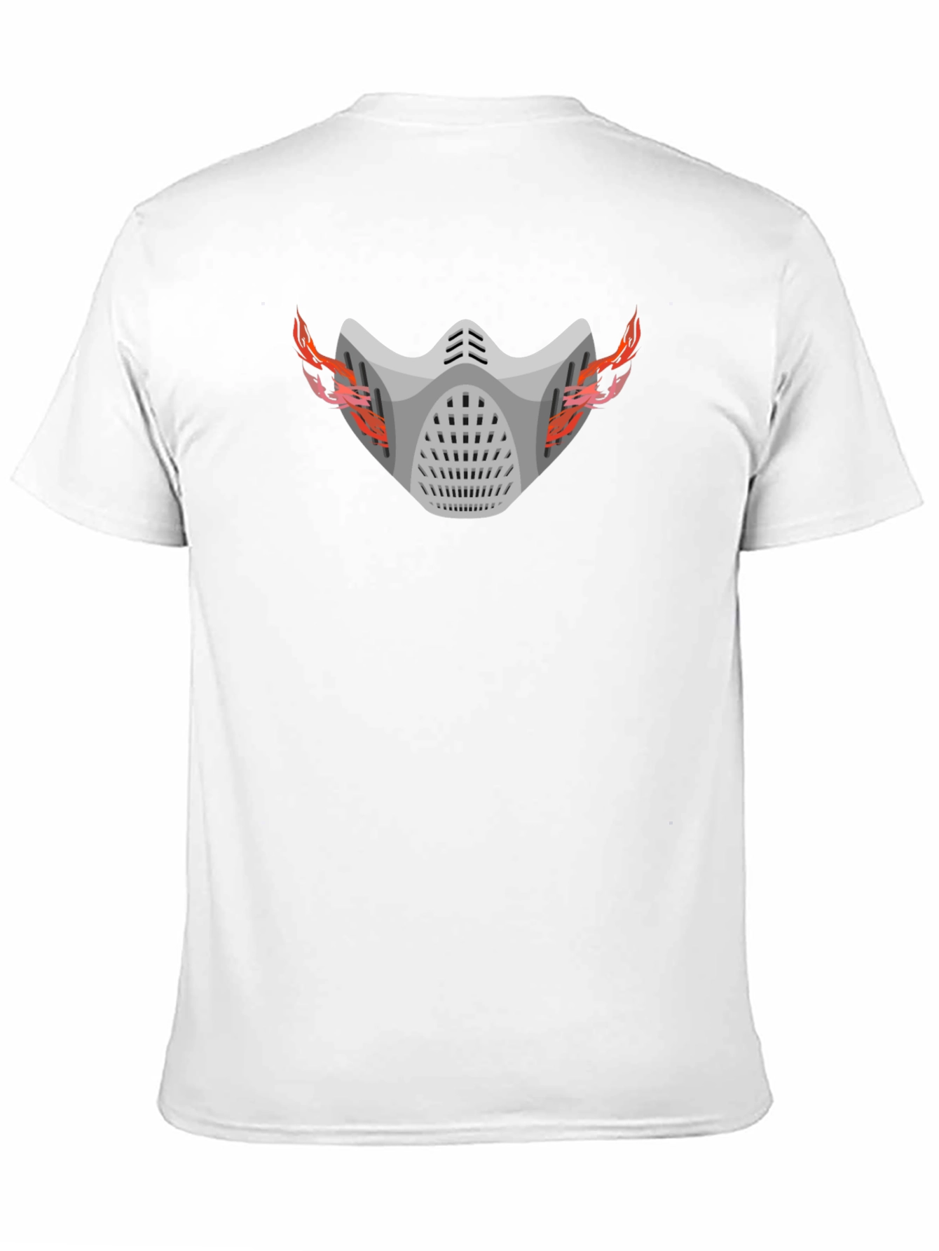 Masked Flames Graphic Black T-Shirt