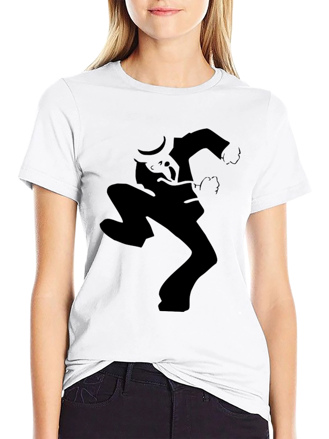 Ska Dancing Man Black Graphic Tee Shirt